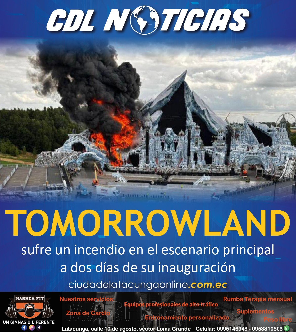 Tomorrowland sufre un incendio en el escenario principal a dos días de su inauguración