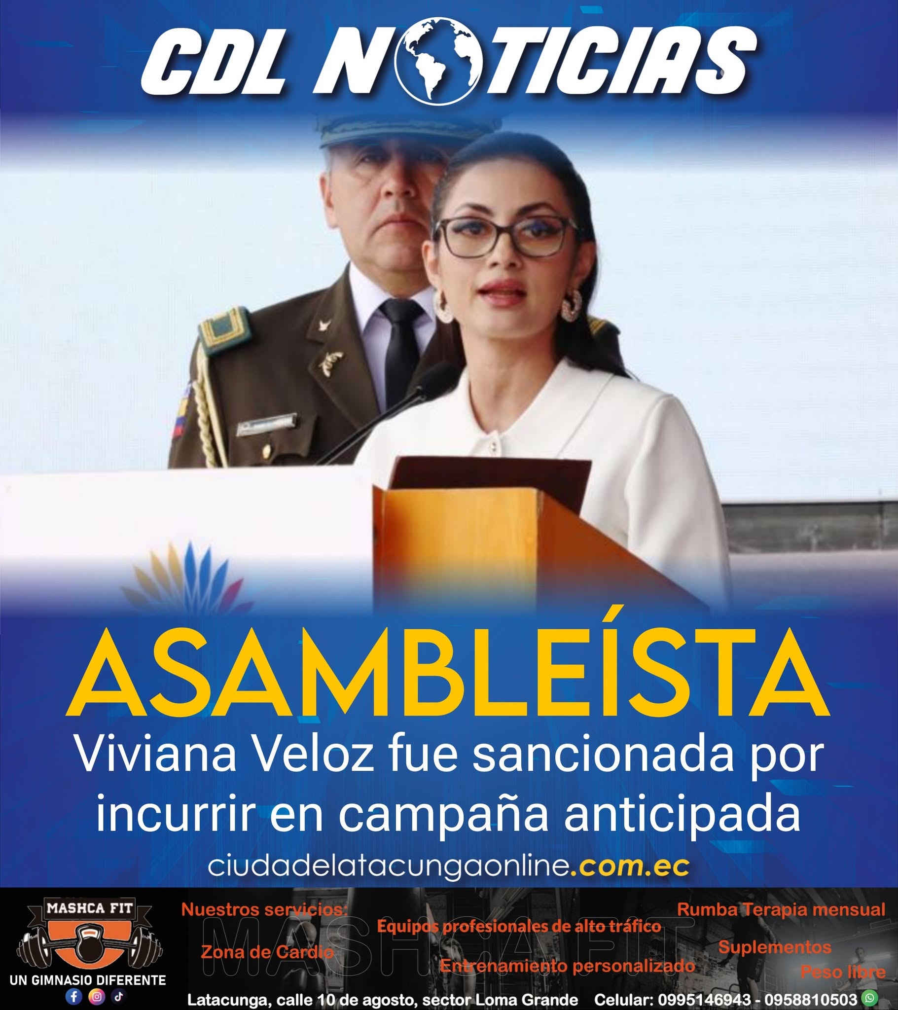 La asambleísta Viviana Veloz fue sancionada por incurrir en campaña anticipada