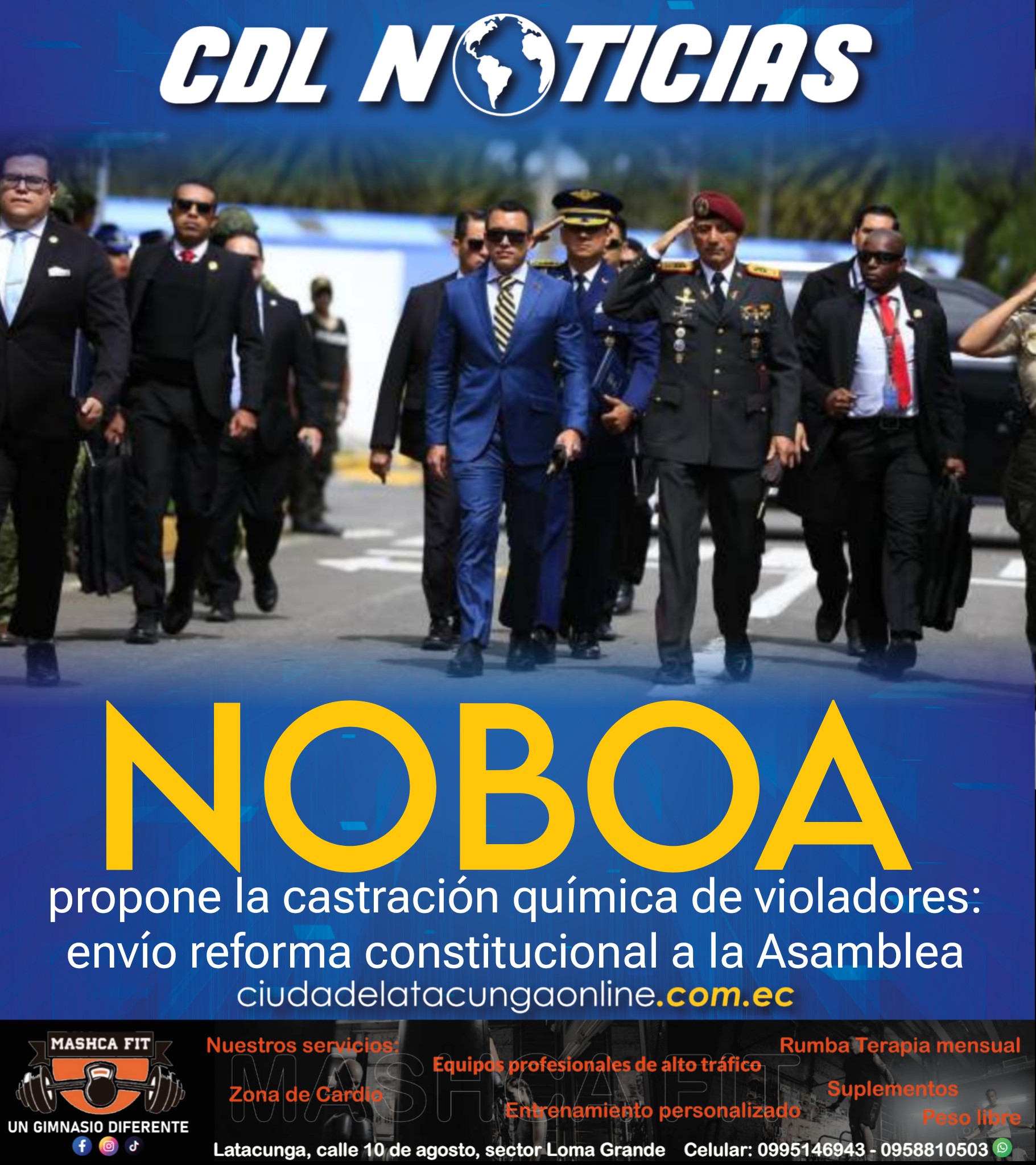 Daniel Noboa propone la castración química de violadores: envío reforma constitucional a la Asamblea