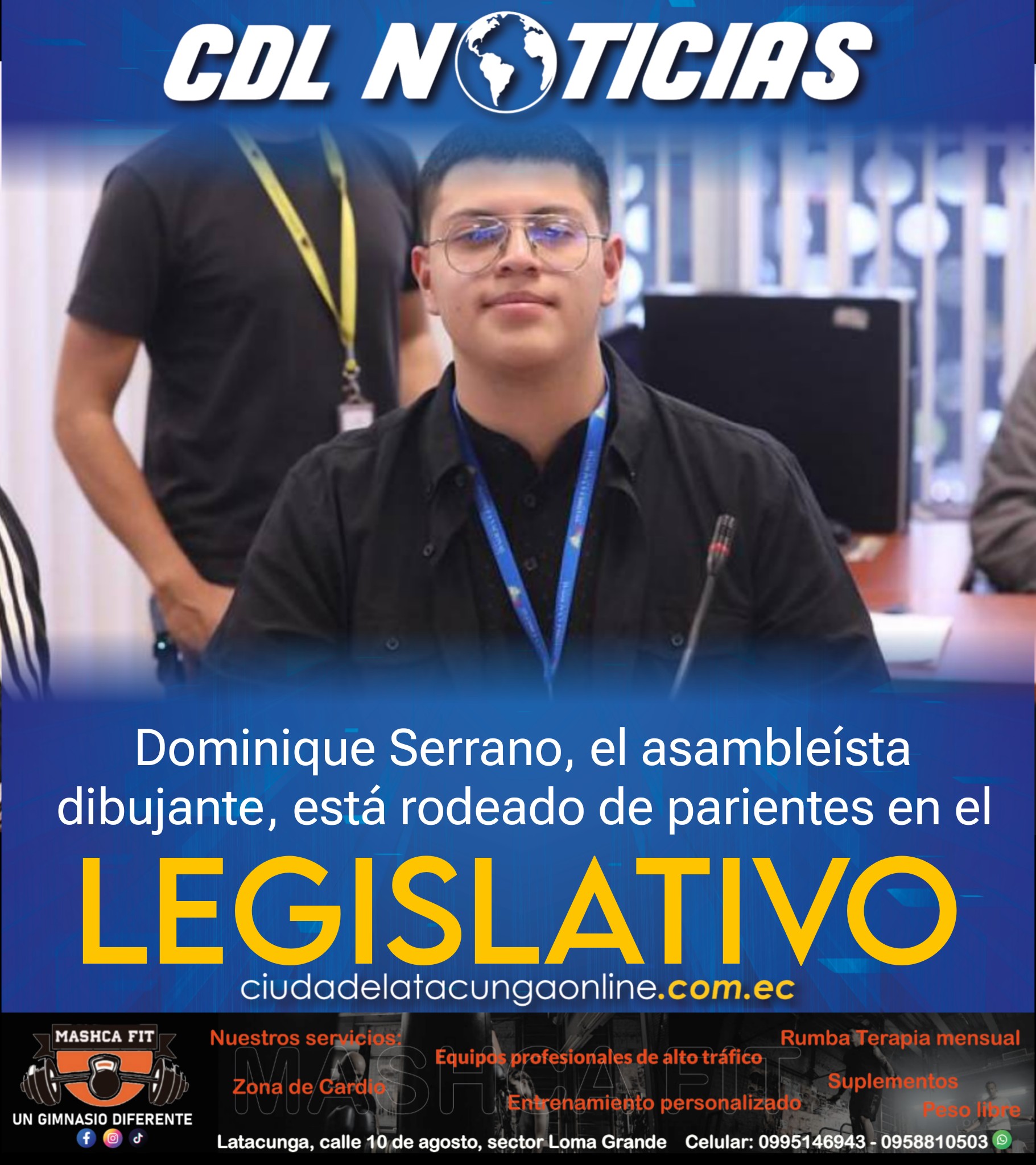 Dominique Serrano, el asambleísta dibujante, está rodeado de parientes en el Legislativo