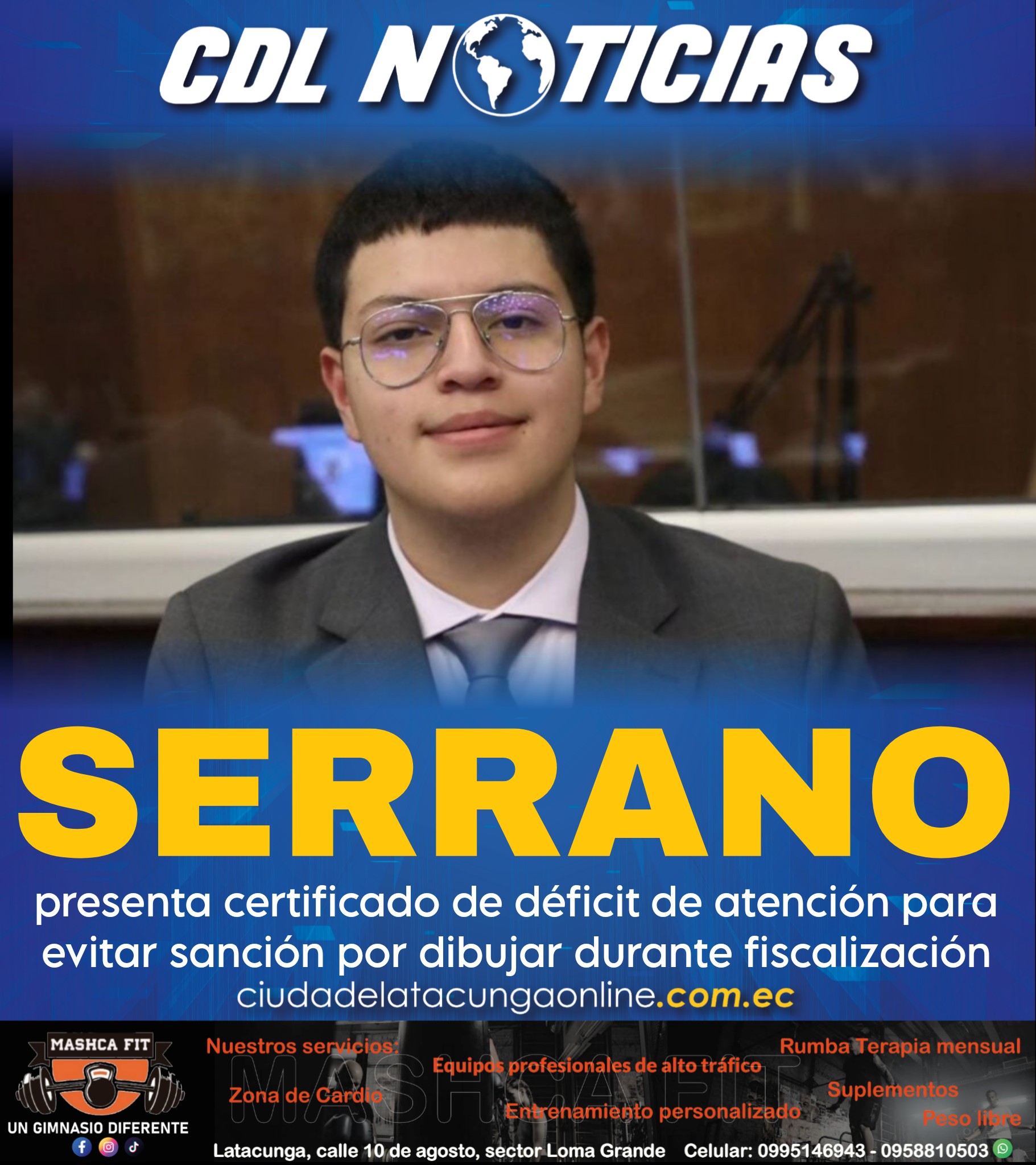 Dominique Serrano presenta certificado de déficit de atención para evitar sanción por dibujar durante fiscalización