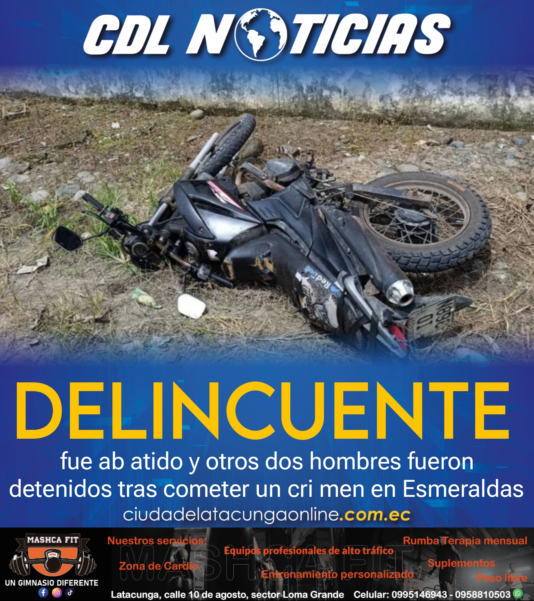 Un delincuente fue ab atido y otros dos hombres fueron detenidos tras cometer un cri men en Esmeraldas