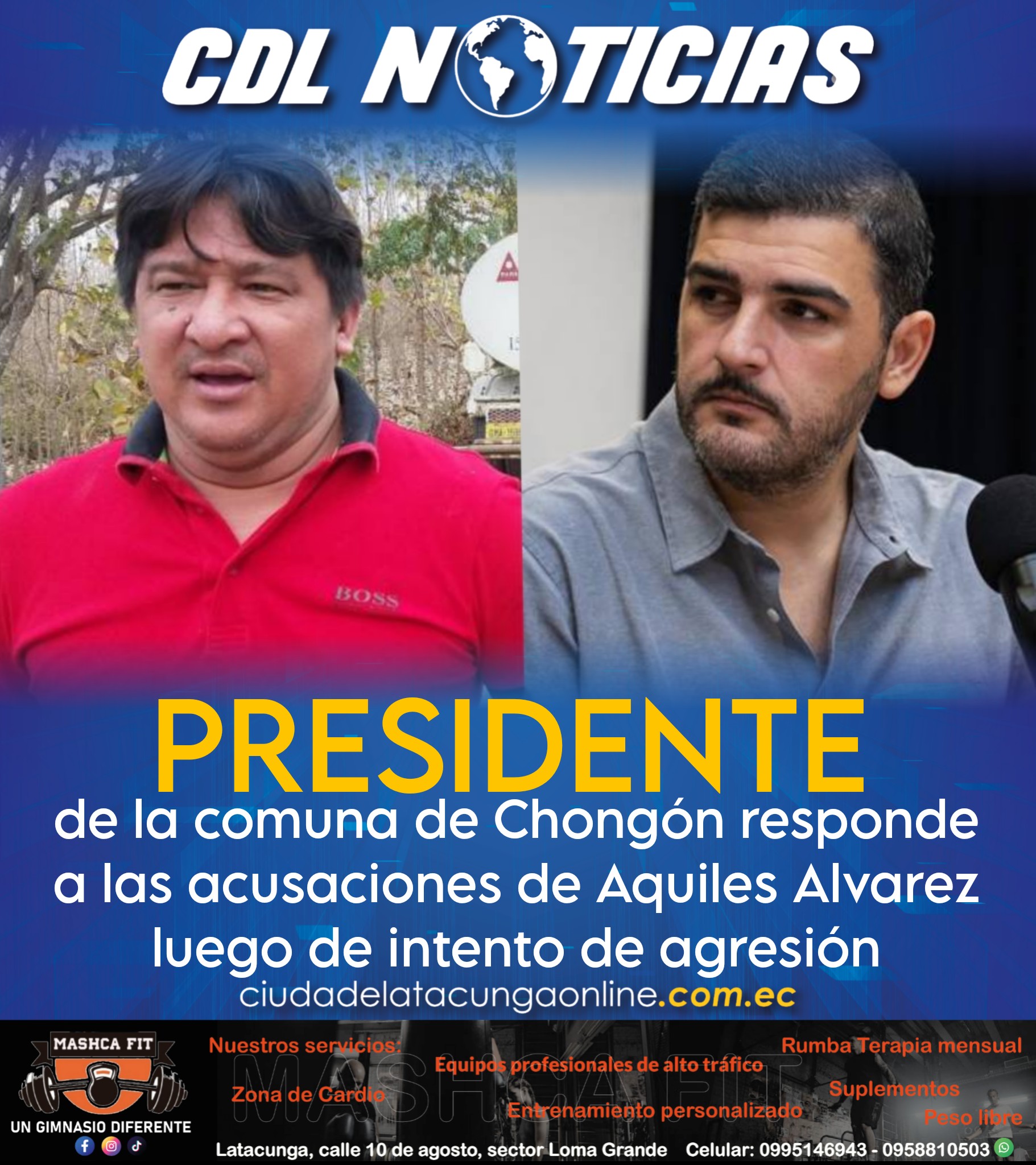 Presidente de la comuna de Chongón responde a las acusaciones de Aquiles Alvarez luego de intento de agresión