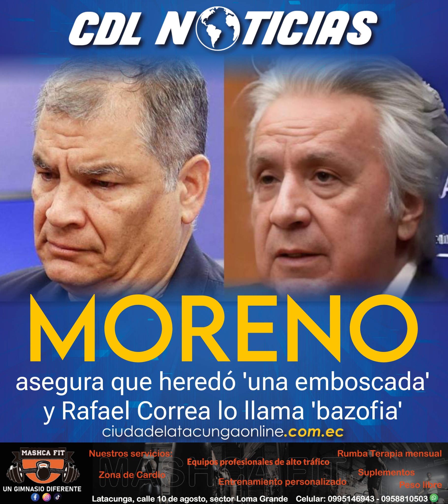 Lenín Moreno asegura que heredó ‘una emboscada’ y Rafael Correa lo llama ‘bazofia’