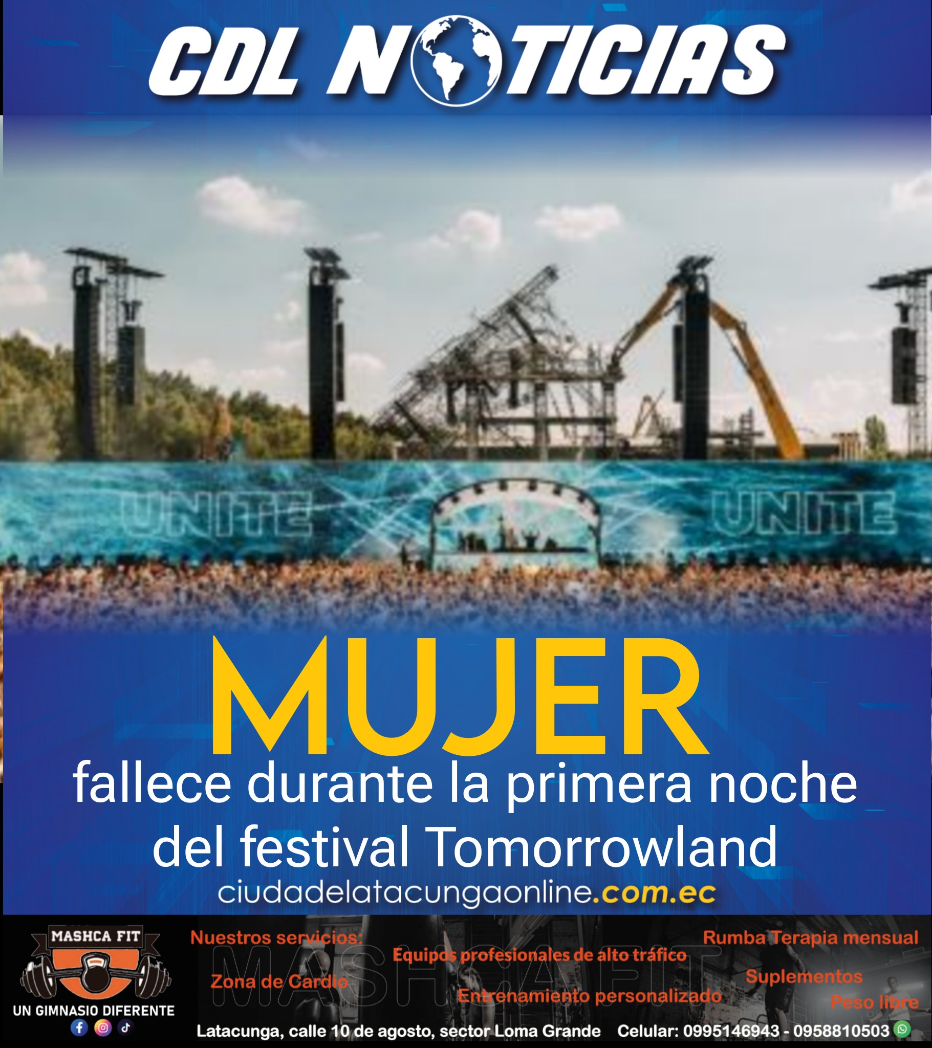 Una mujer fallece durante la primera noche del festival Tomorrowland