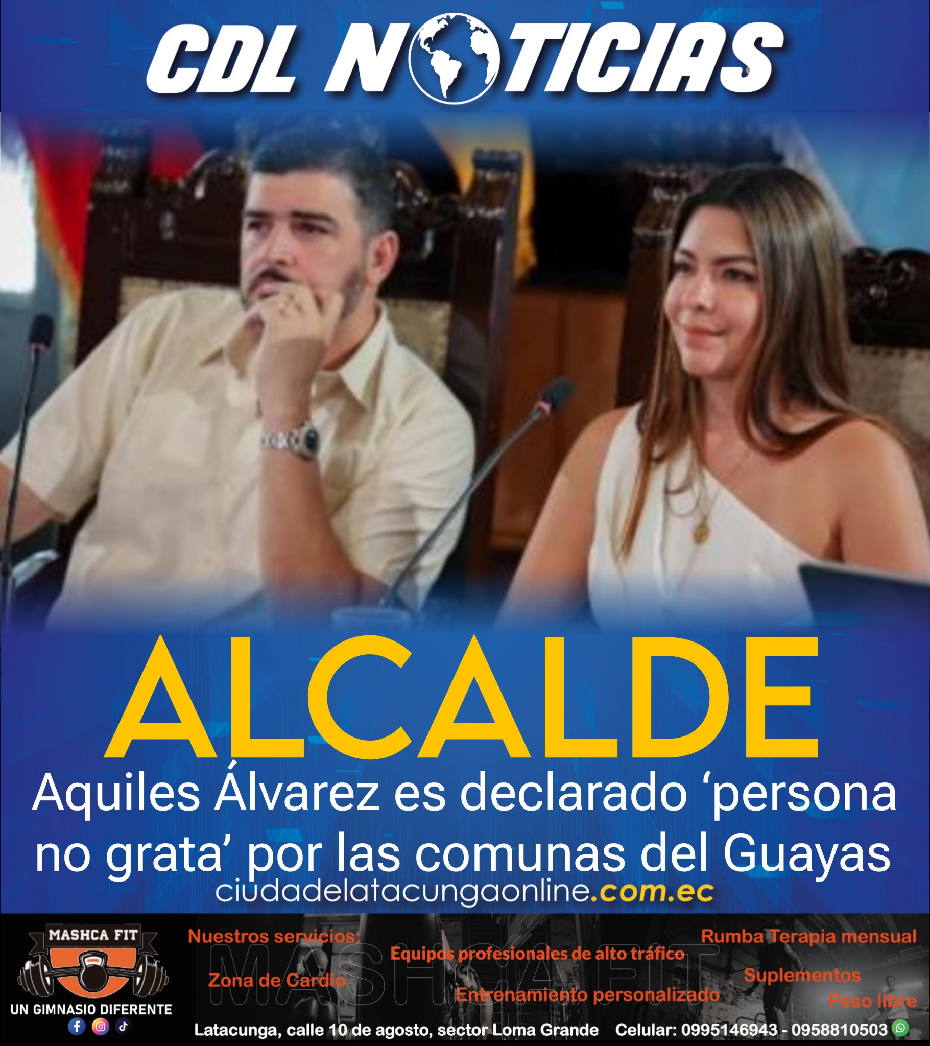 Alcalde Aquiles Álvarez es declarado ‘persona no grata’ por las comunas del Guayas