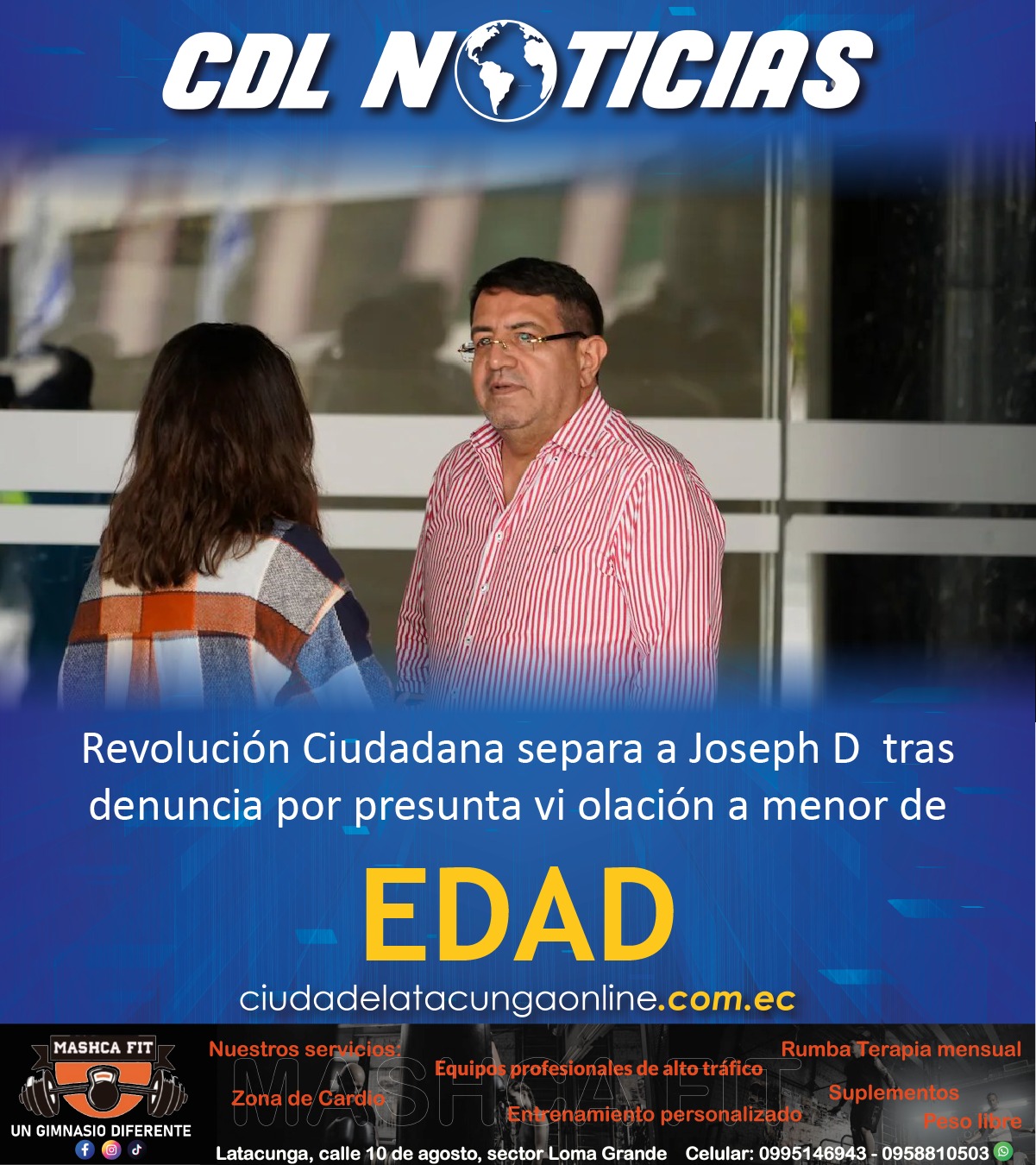 Revolución Ciudadana separa a Joseph Díaz tras denuncia por presunta violación a menor de edad