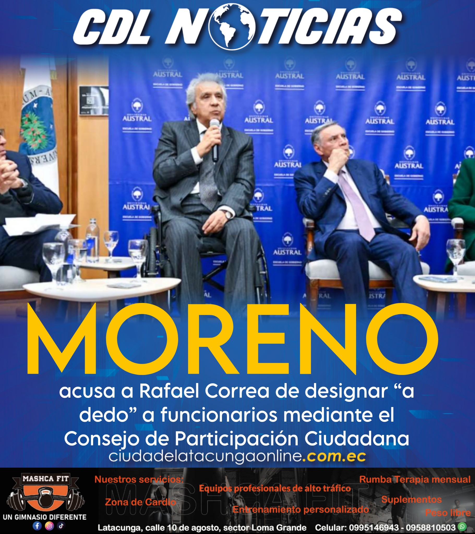 Lenín Moreno acusa a Rafael Correa de designar “a dedo” a funcionarios mediante el Consejo de Participación Ciudadana