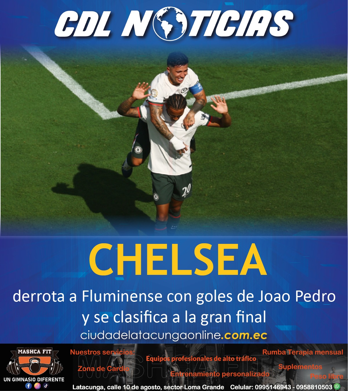 Chelsea derrota a Fluminense con goles de Joao Pedro y se clasifica a la gran final