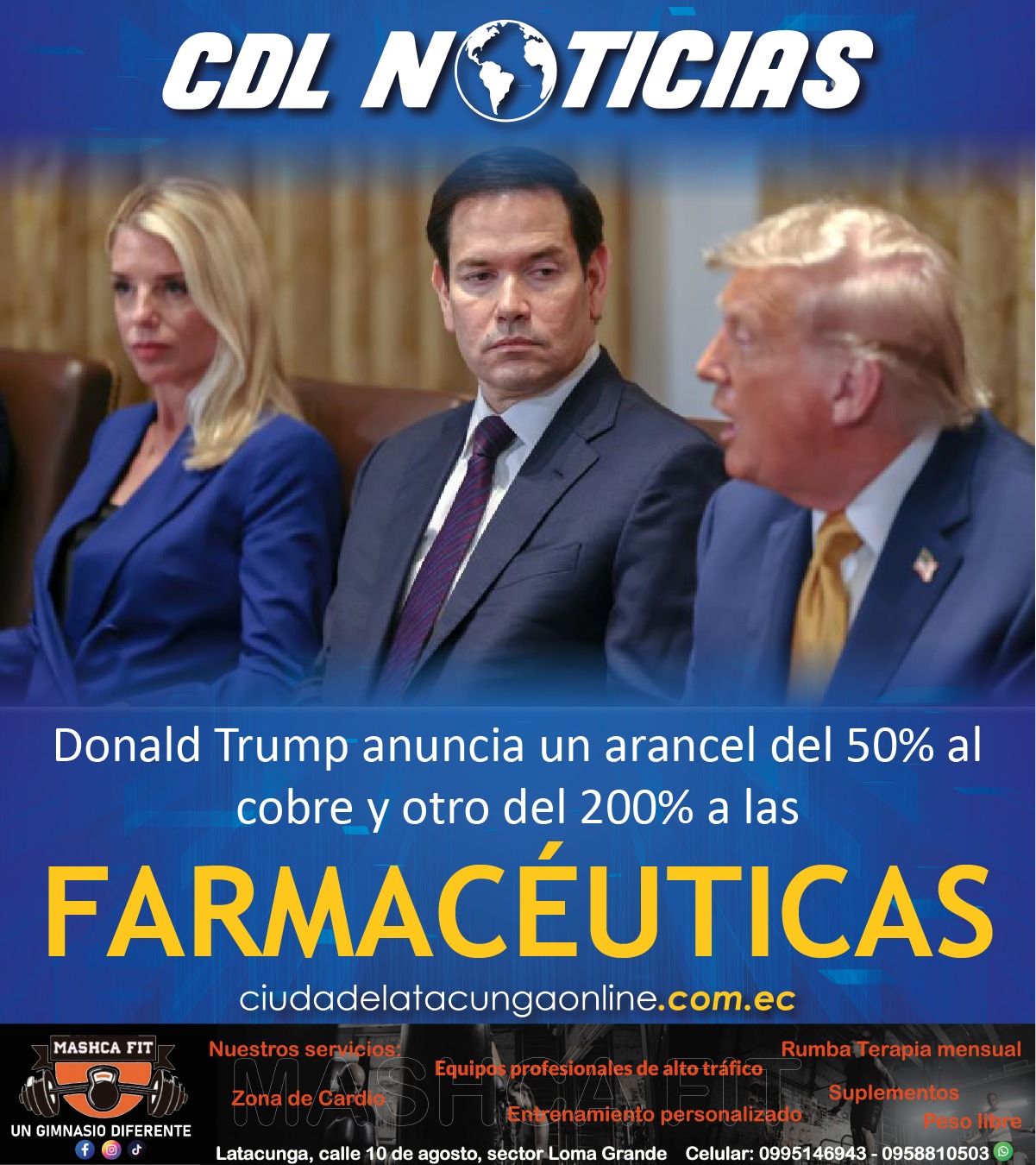 Donald Trump anuncia un arancel del 50% al cobre y otro del 200% a las farmacéuticas