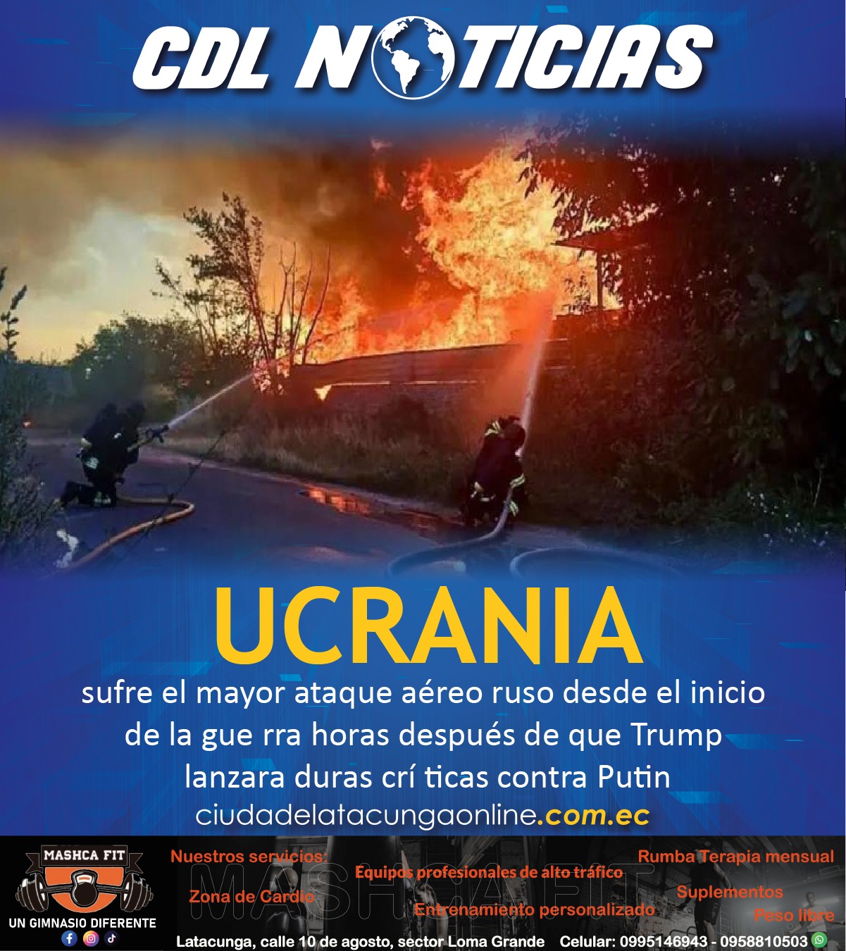 Ucrania sufre el mayor ataque aéreo ruso desde el inicio de la guerra horas después de que Trump lanzara duras críticas contra Putin