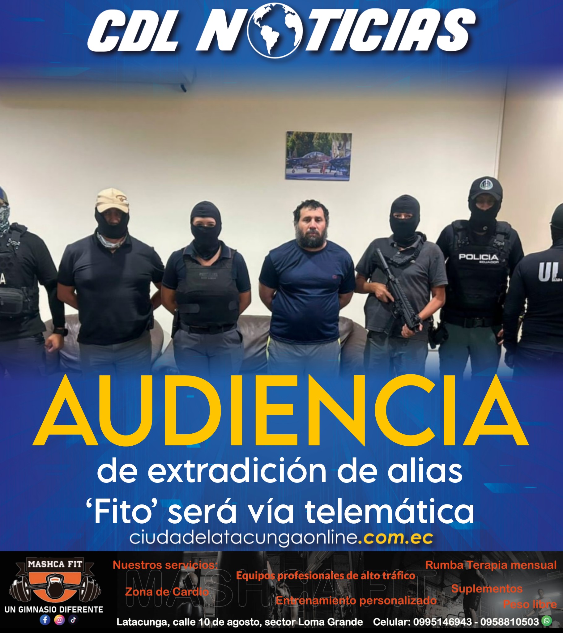 Audiencia de extradición de alias ‘Fito’ será vía telemática