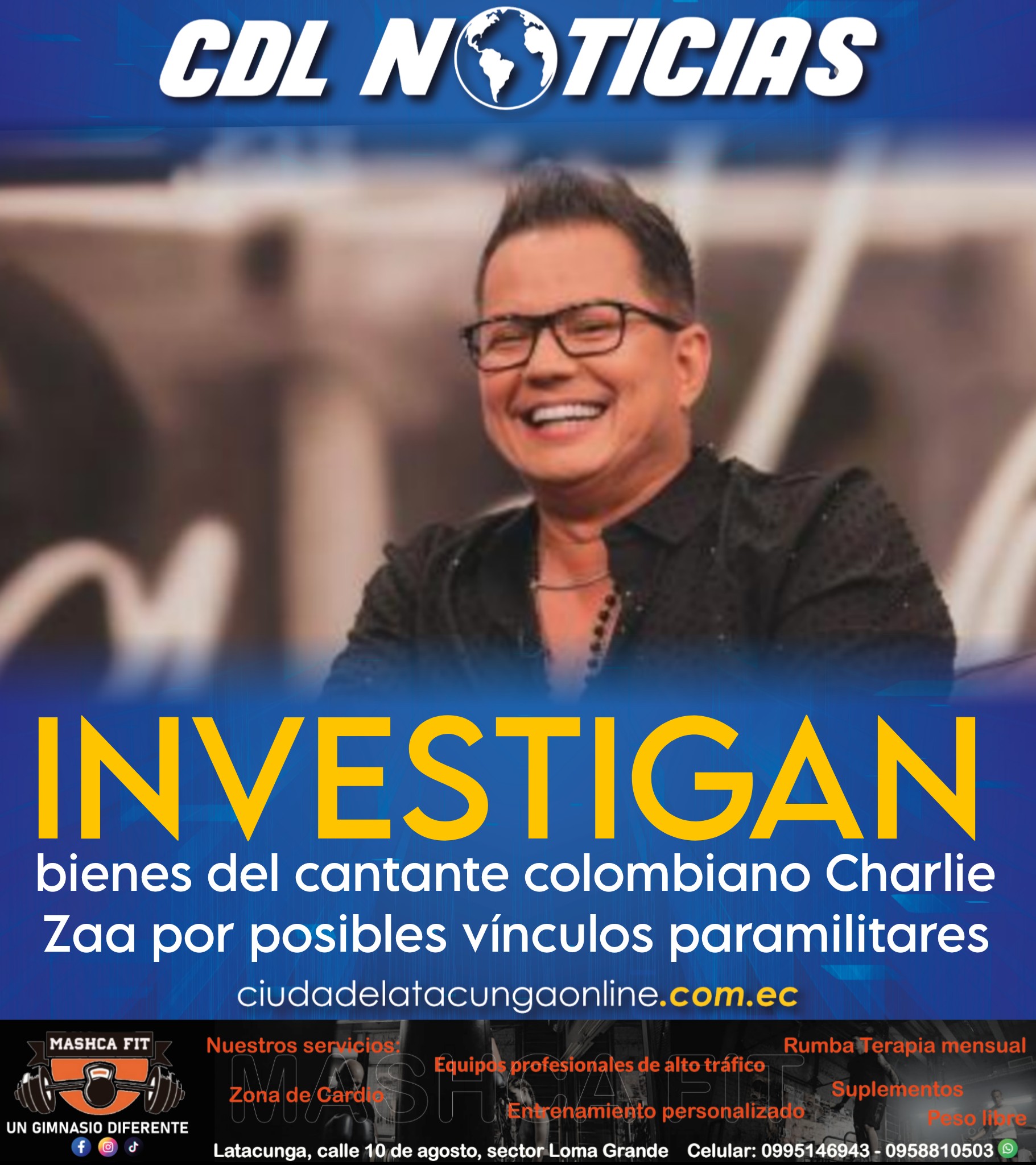 Investigan bienes del cantante colombiano Charlie Zaa por posibles vínculos paramilitares
