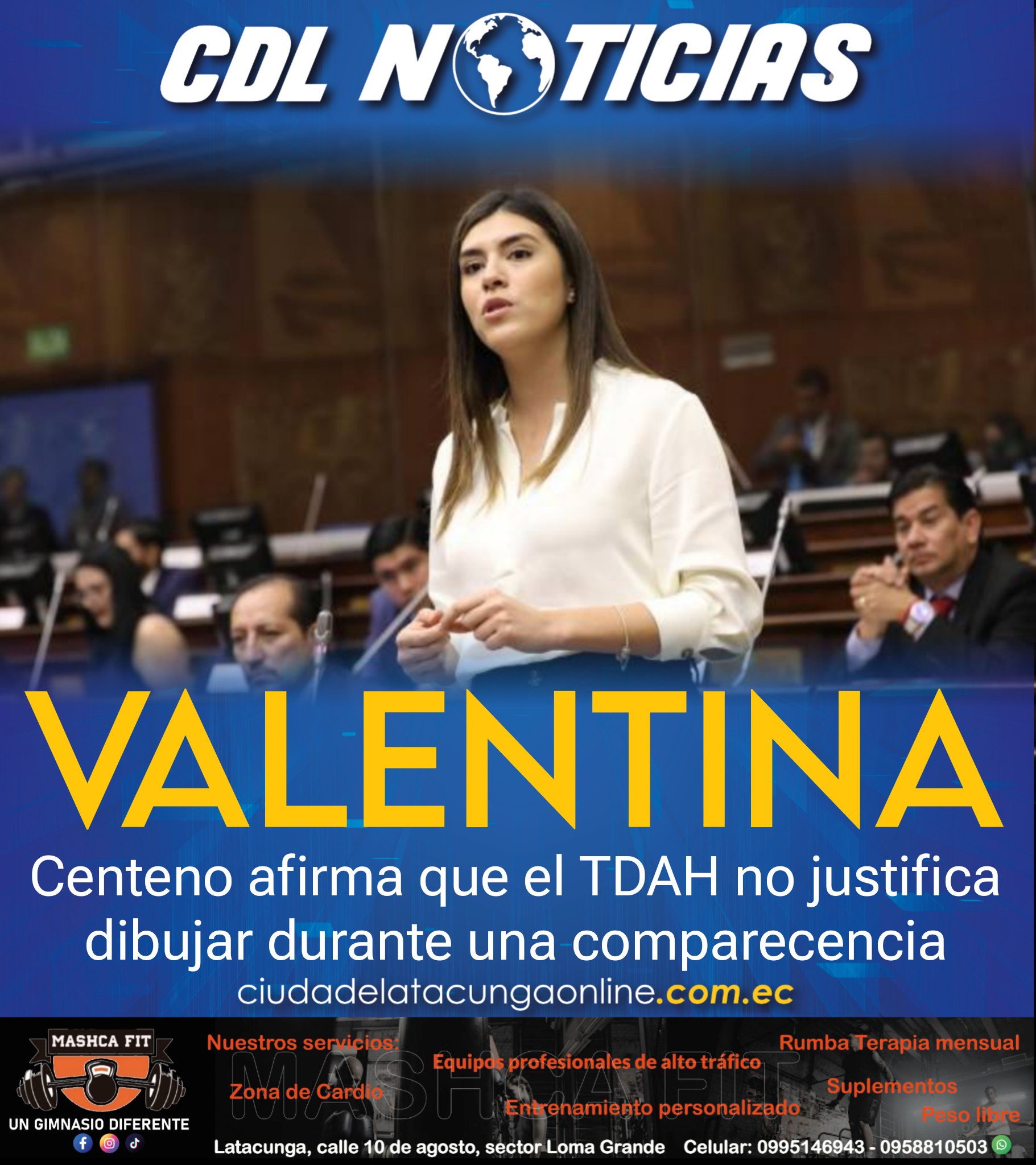 Valentina Centeno afirma que el TDAH no justifica dibujar durante una comparecencia