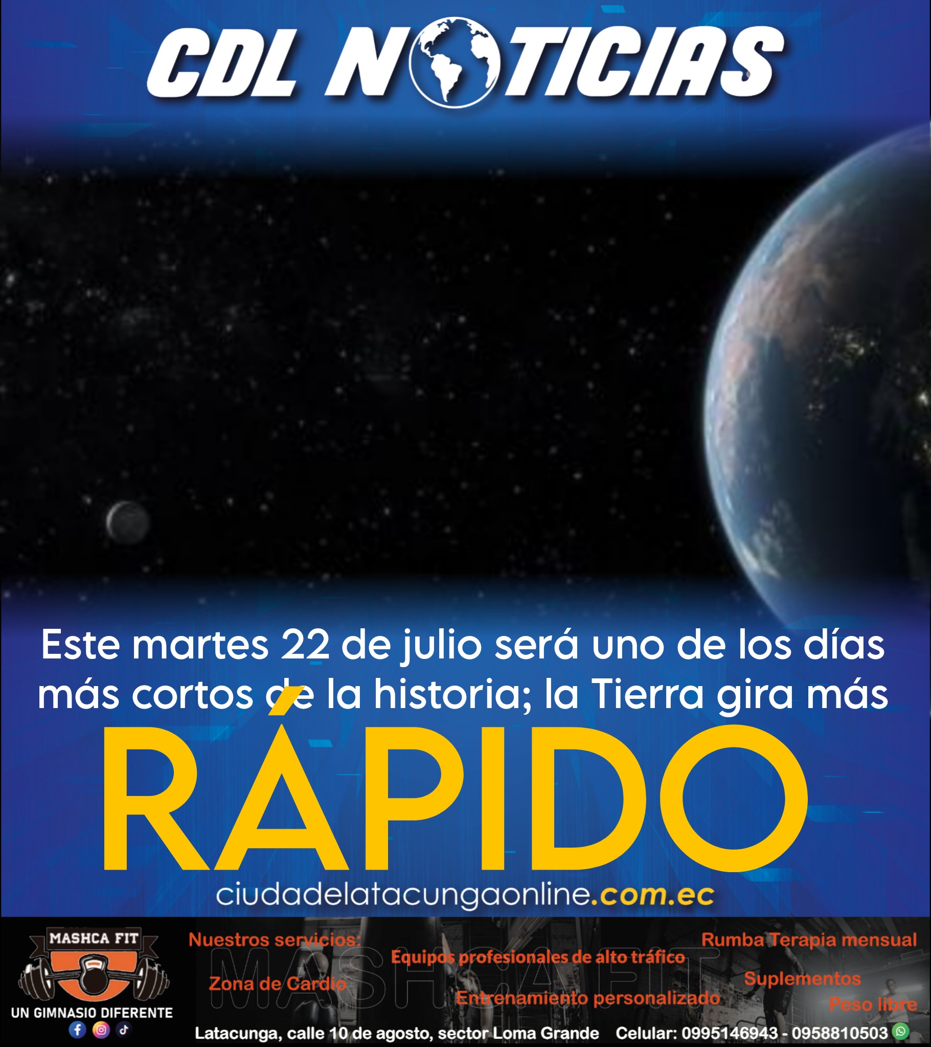 Este martes 22 de julio será uno de los días más cortos de la historia; la Tierra gira más rápido