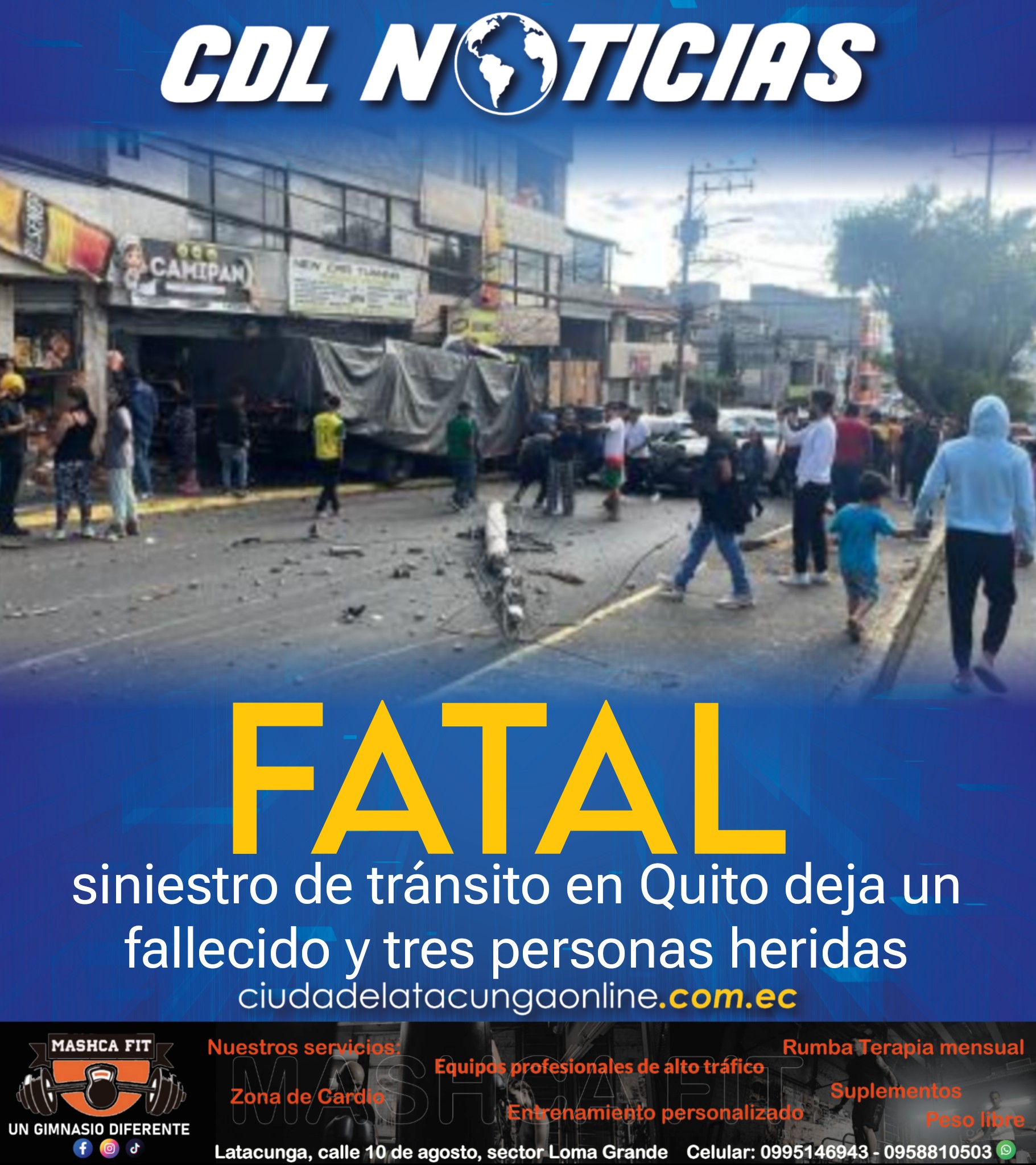 Fatal siniestro de tránsito en Quito deja un fallecido y tres personas heridas
