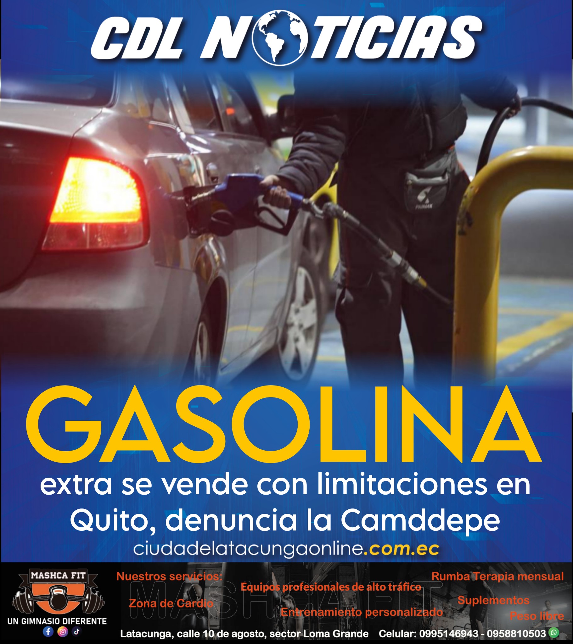 La gasolina extra se vende con limitaciones en Quito, denuncia la Camddepe