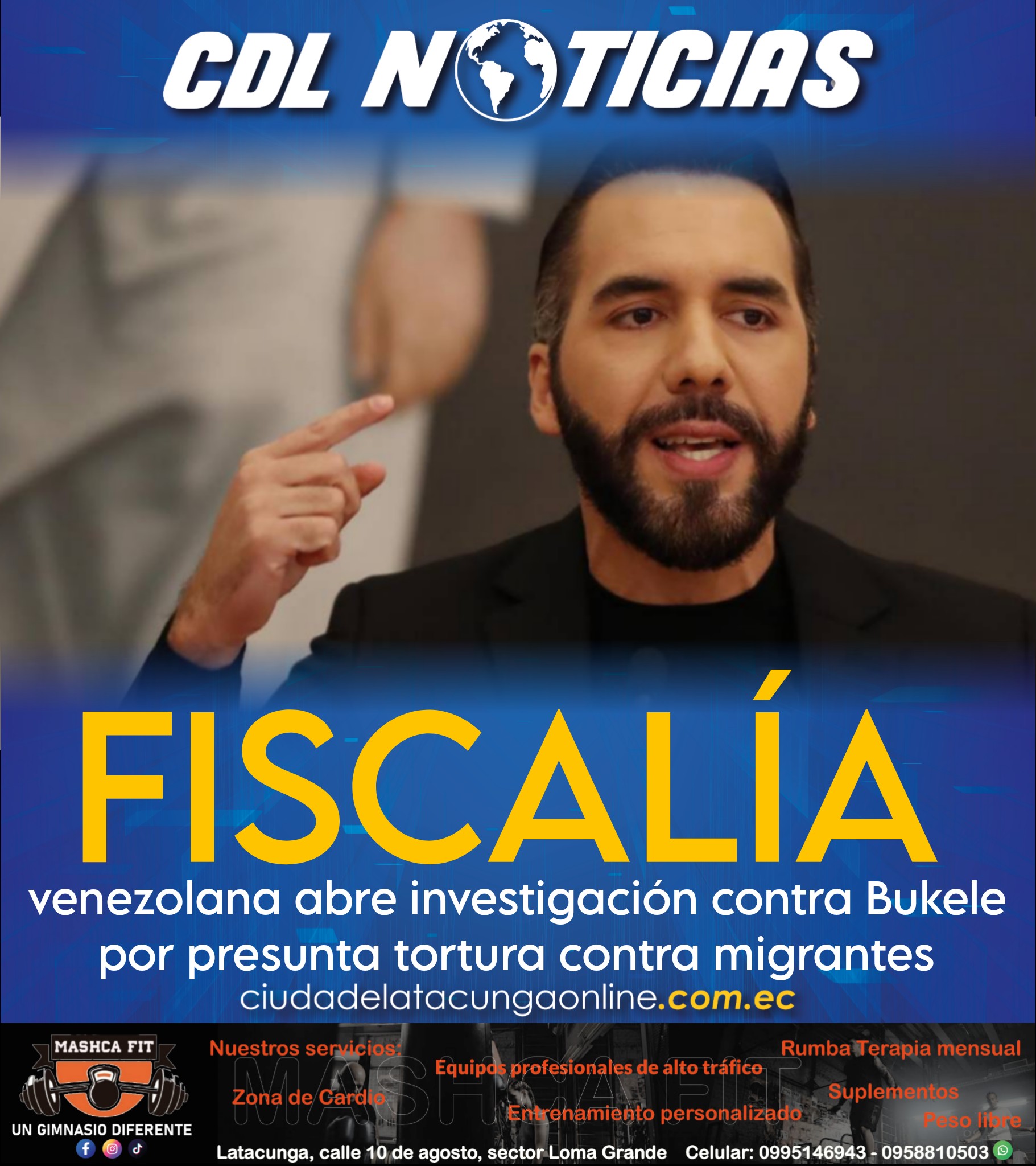 Fiscalía venezolana abre investigación contra Bukele por presunta tortura contra migrantes