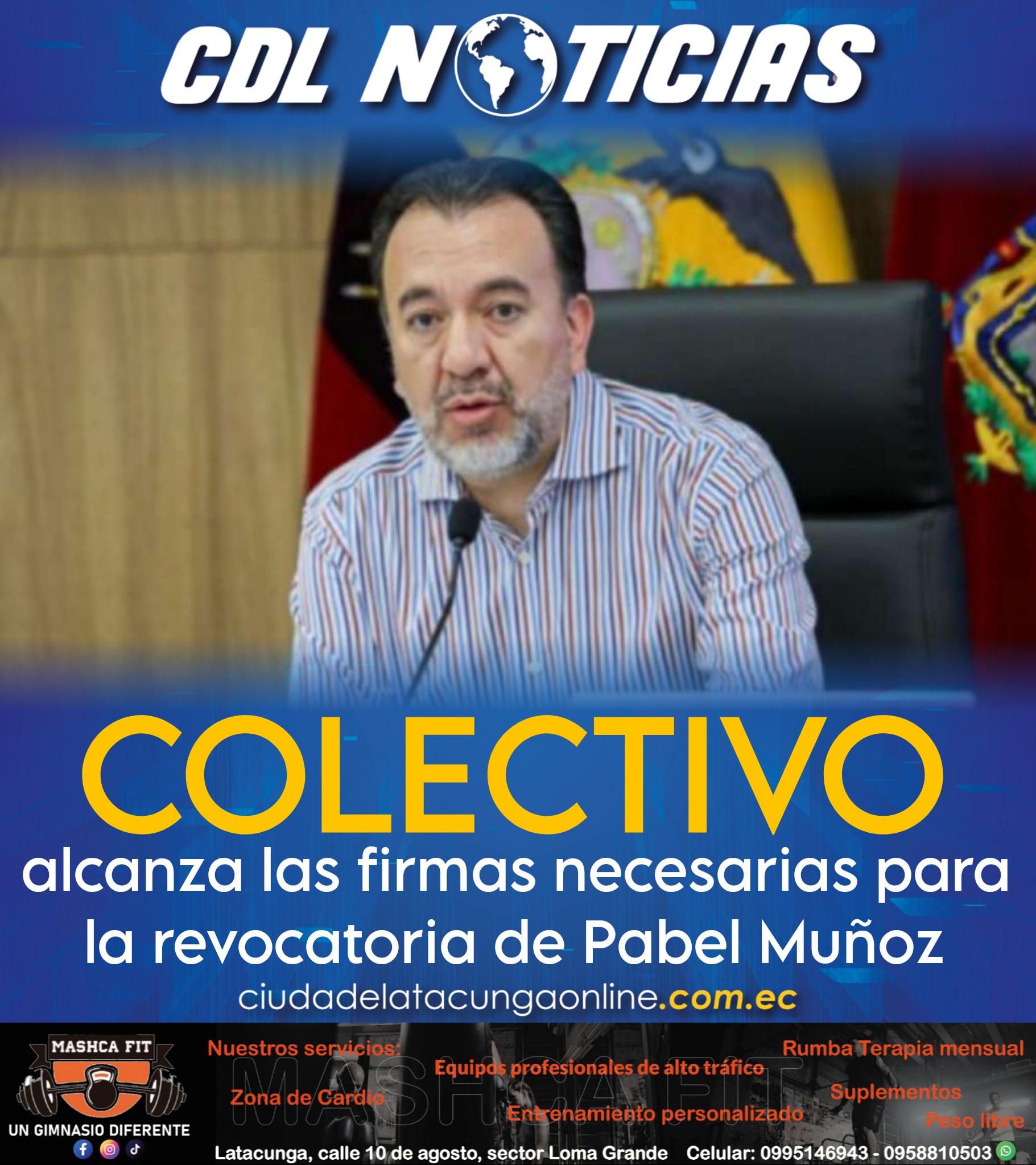Colectivo alcanza las firmas necesarias para la revocatoria de Pabel Muñoz