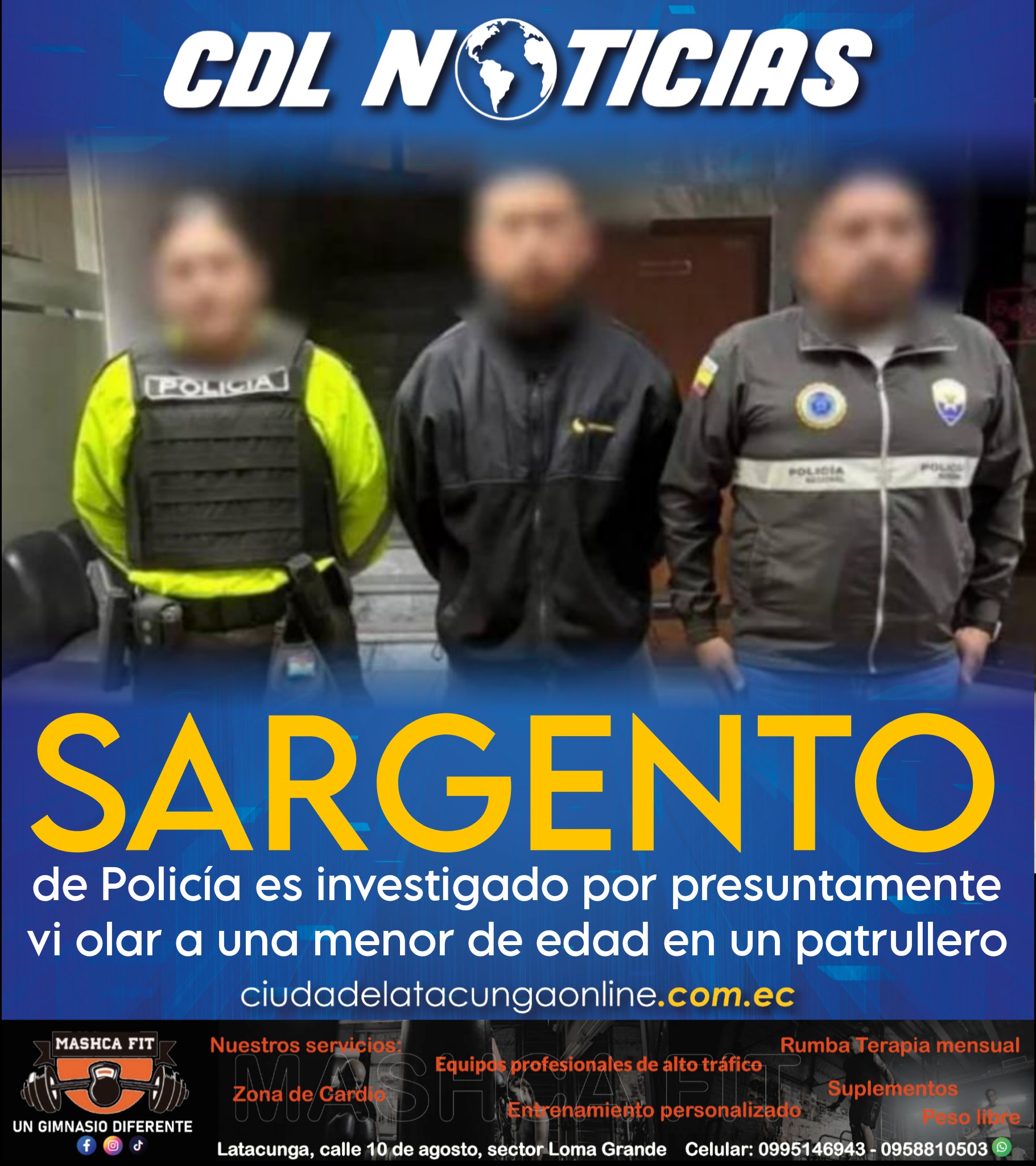 Un sargento de Policía es investigado por presuntamente vi olar a una menor de edad en un patrullero