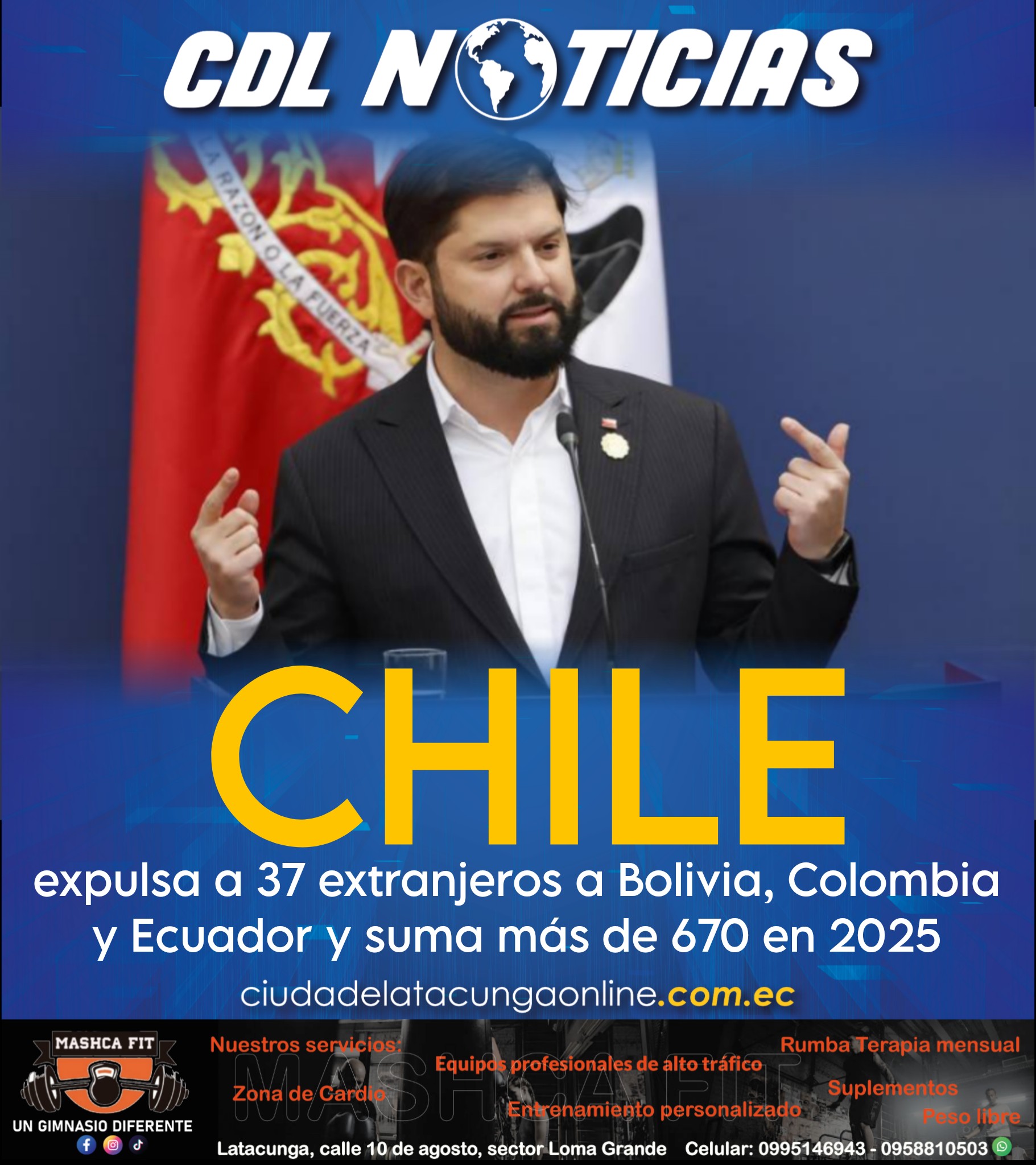 Chile expulsa a 37 extranjeros a Bolivia, Colombia y Ecuador y suma más de 670 en 2025