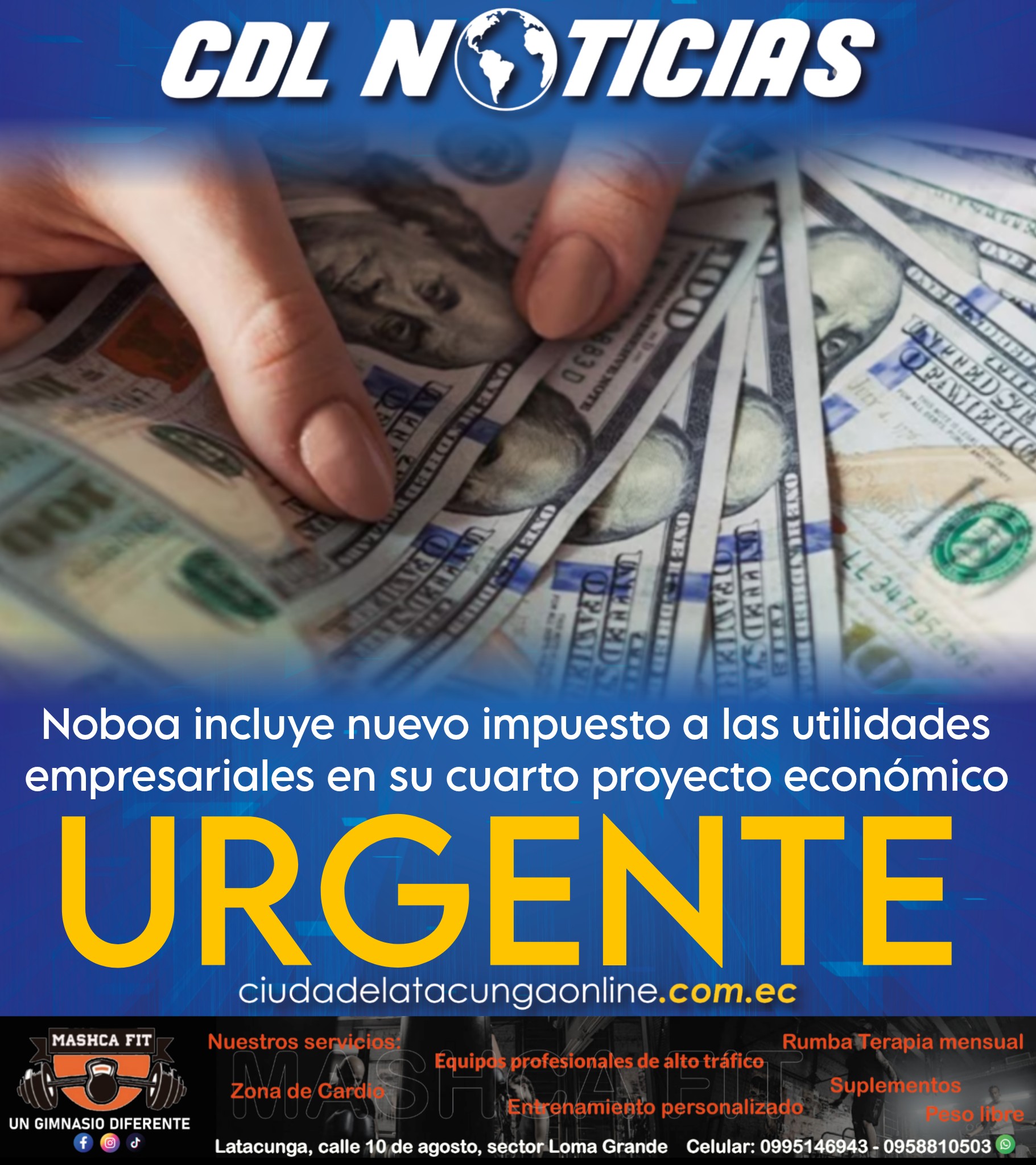 Noboa incluye nuevo impuesto a las utilidades empresariales en su cuarto proyecto económico urgente