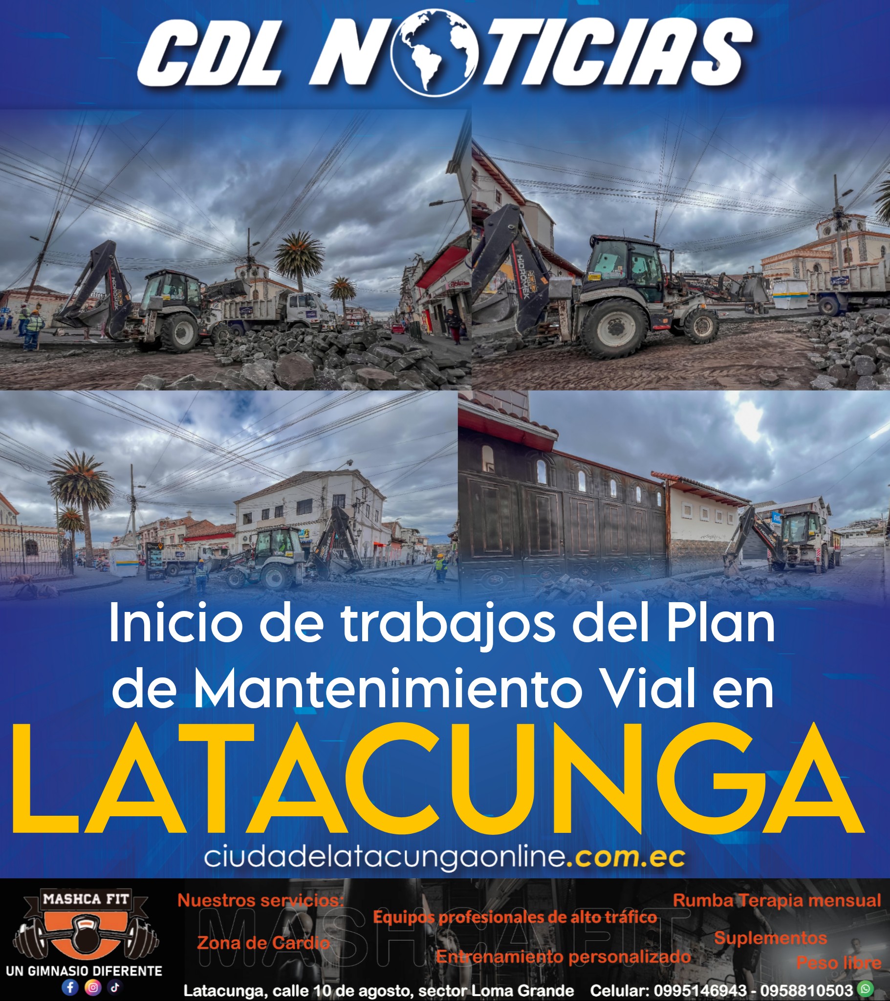 Inicio de trabajos del Plan de Mantenimiento Vial en Latacunga