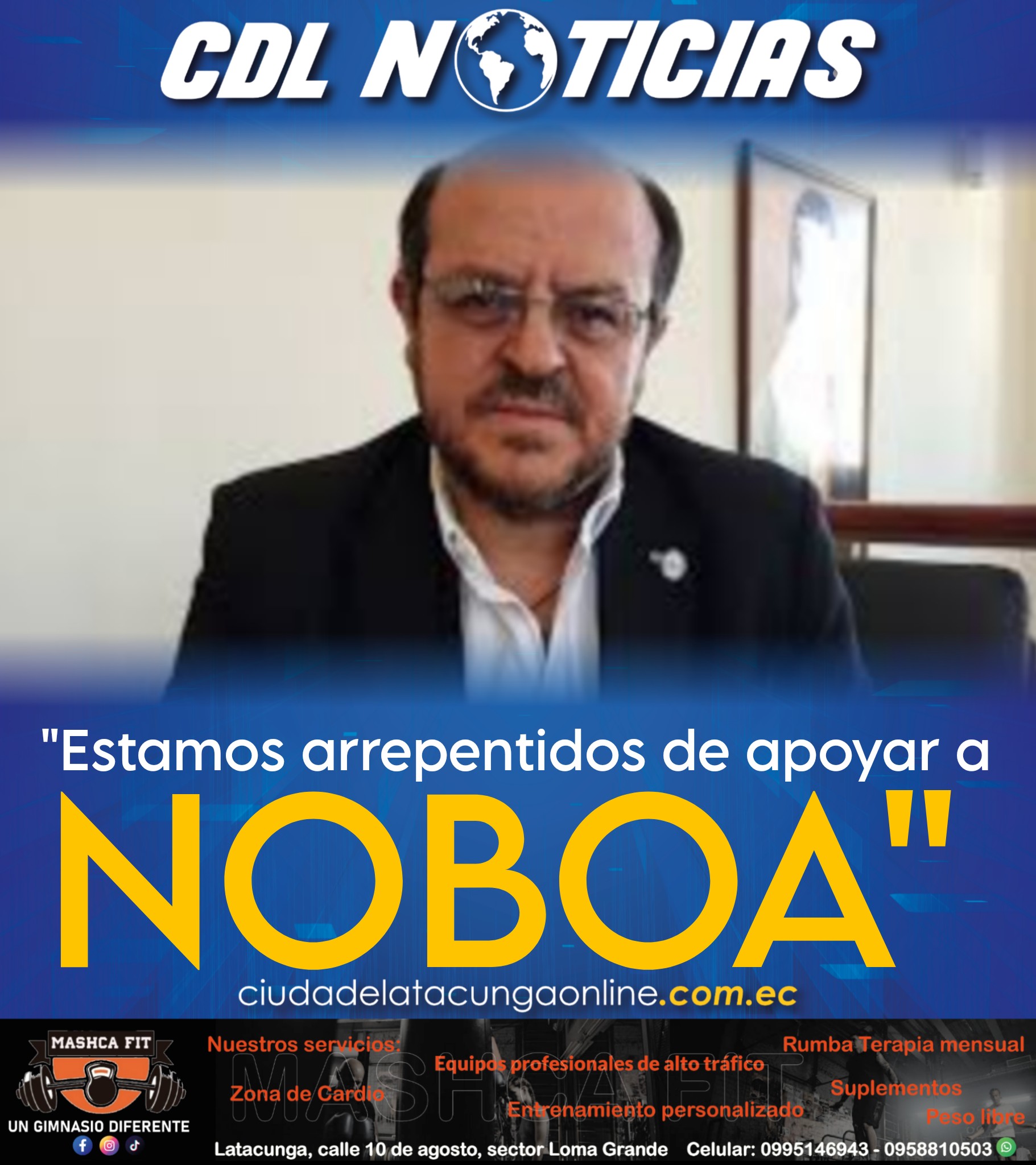 «Estamos arrepentidos de apoyar a Noboa» Santiago Carrasco Presidente de la Federación Médica Ecuatoriana