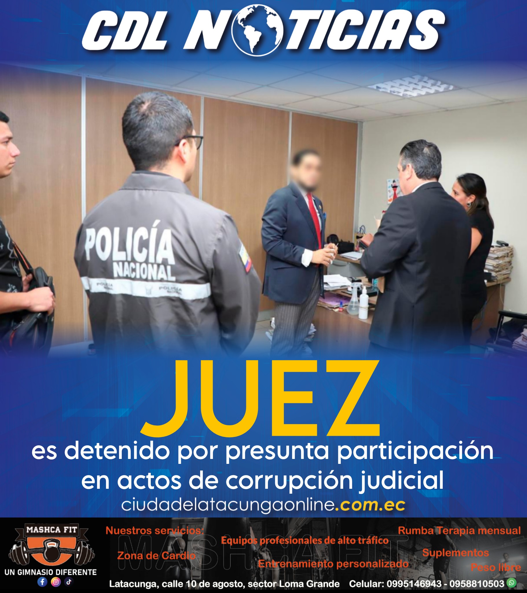 Juez es detenido por presunta participación en actos de corrupción judicial