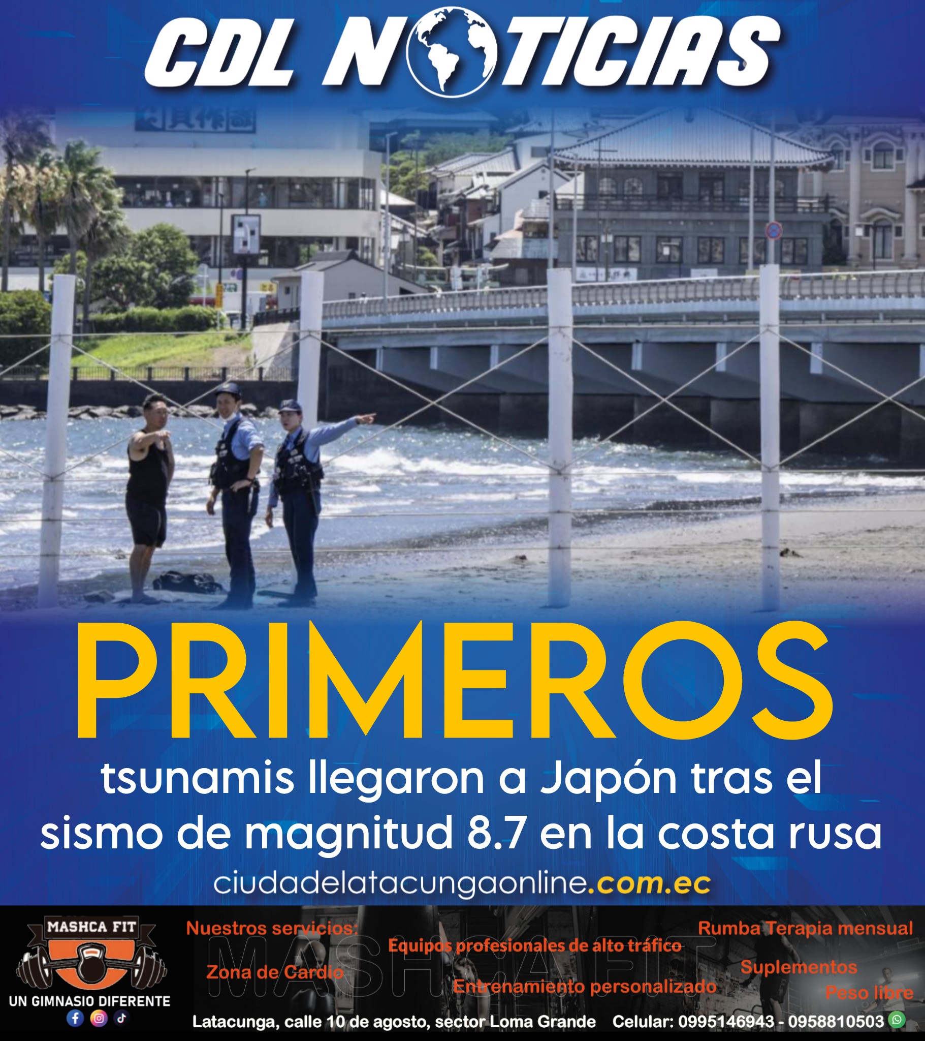 Los primeros tsunamis llegaron a Japón tras elsismo de magnitud 8.7 en la costa rusa