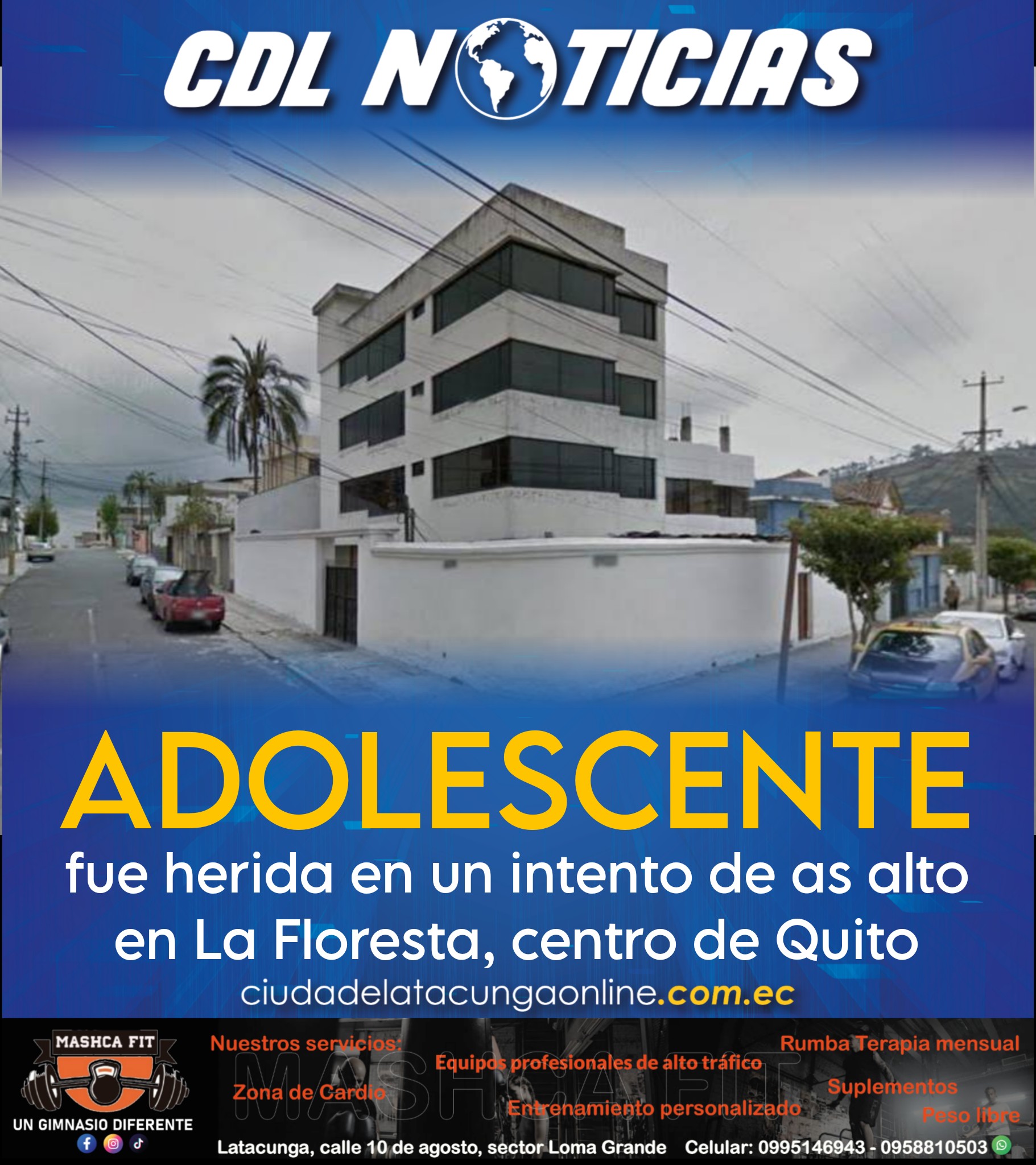 Una adolescente fue herida en un intento de as alto en La Floresta, centro de Quito