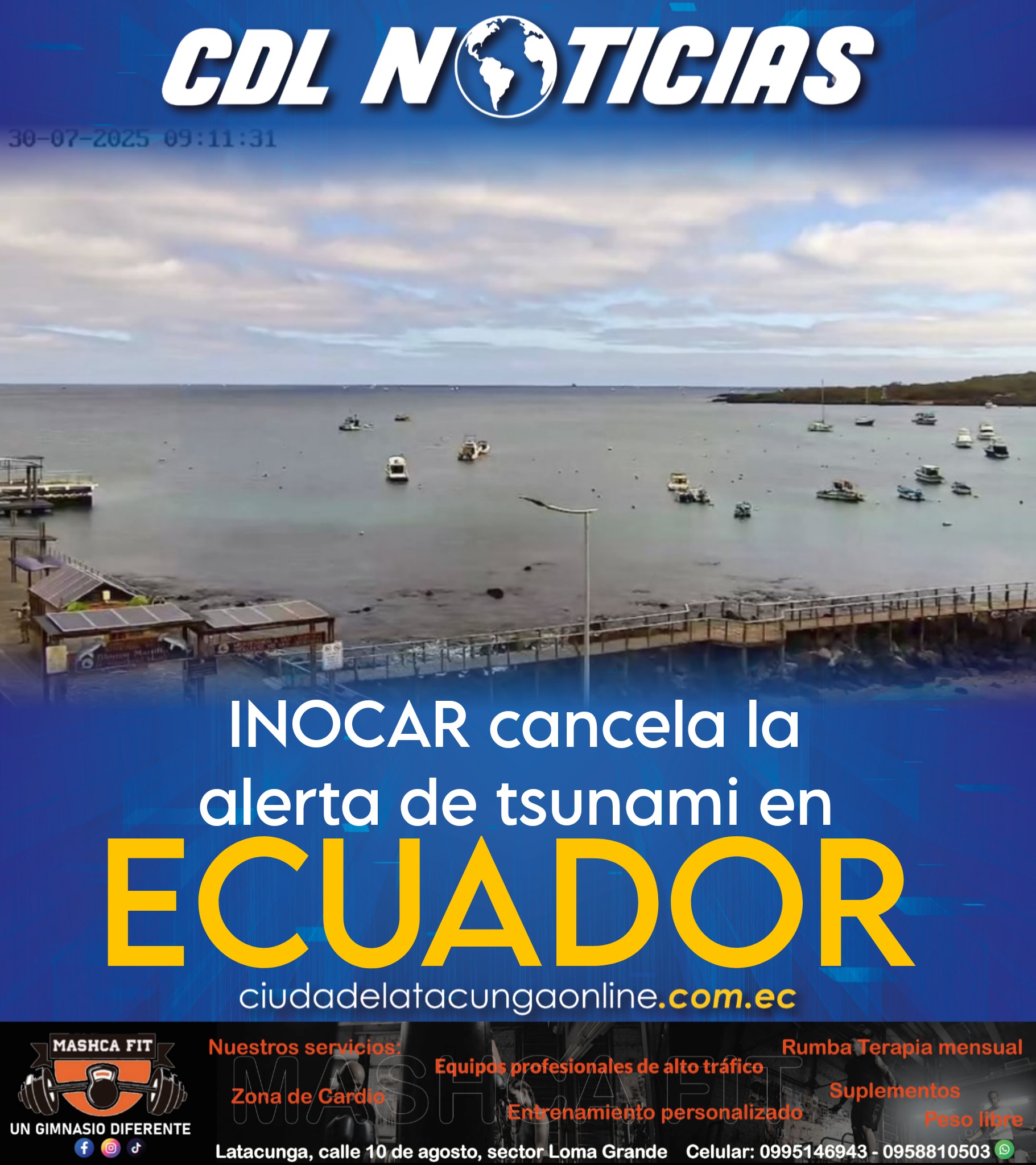 INOCAR cancela la alerta de tsunami en Ecuador