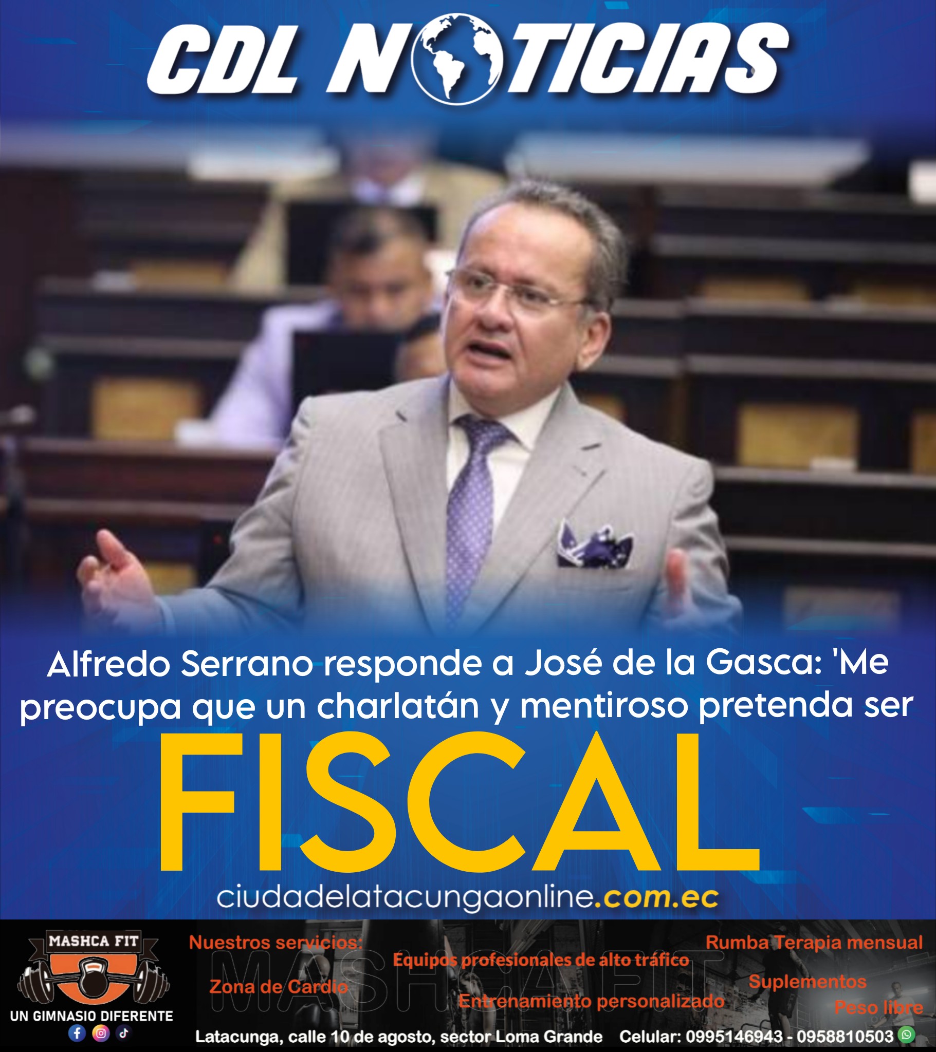 Alfredo Serrano responde a José de la Gasca: ‘Me preocupa que un charlatán y mentiroso pretenda ser Fiscal de la Nación’