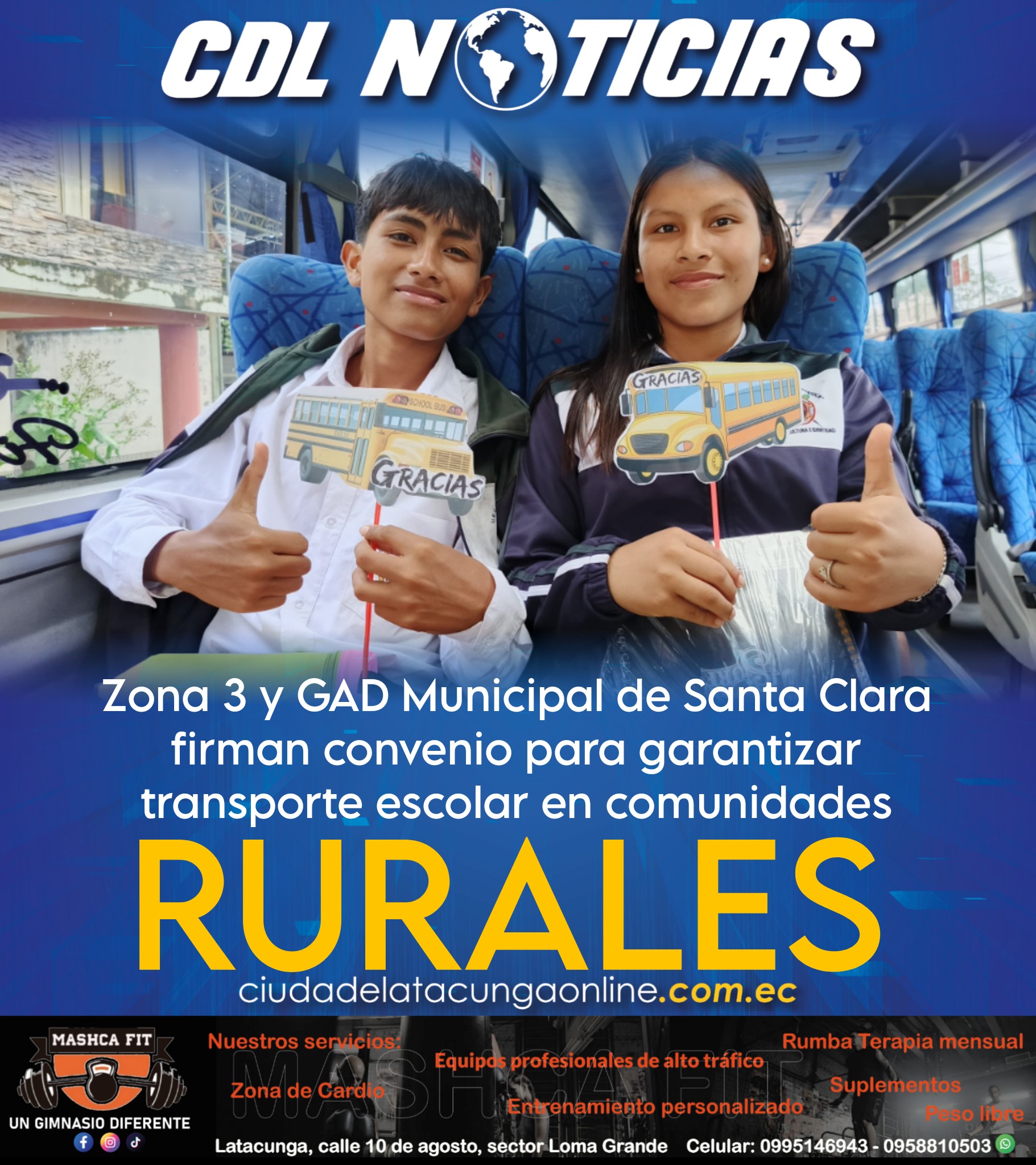 Zona 3 y GAD Municipal de Santa Clara firman convenio para garantizar transporte escolar en comunidades rurales