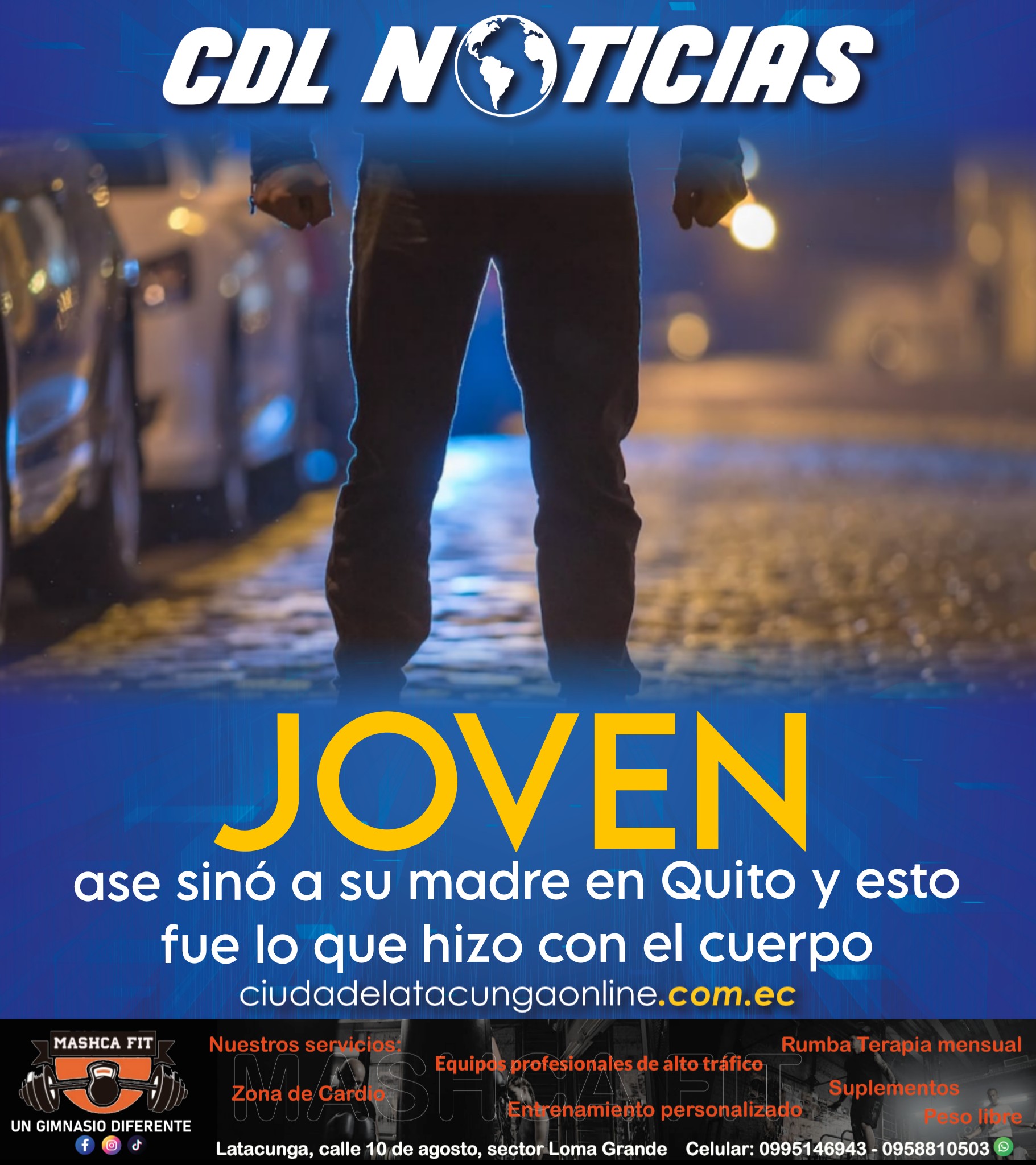 Joven ase sinó a su madre en Quito y esto fue lo que hizo con el cuerpo