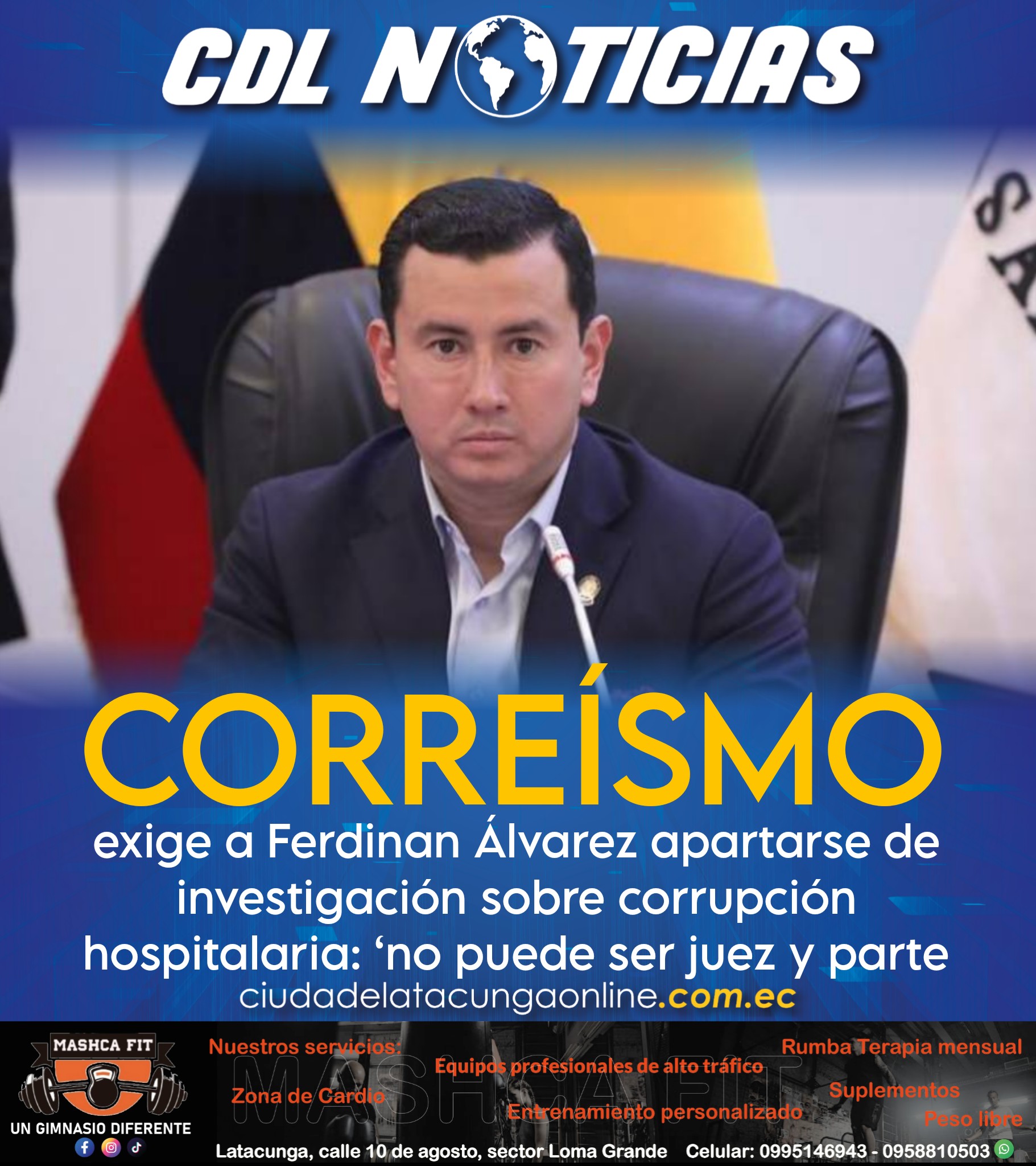 Correísmo exige a Ferdinan Álvarez apartarse de investigación sobre corrupción hospitalaria: ‘no puede ser juez y parte’