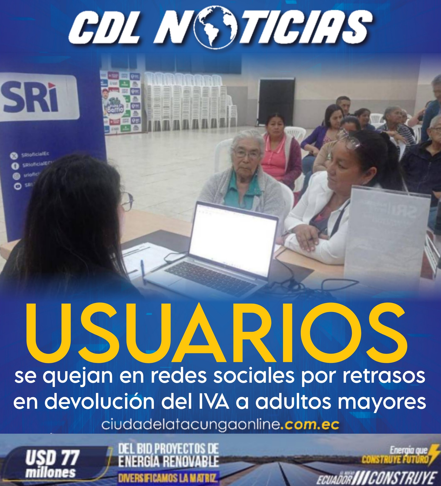 Usuarios se quejan en redes sociales por retrasos en devolución del IVA a adultos mayores