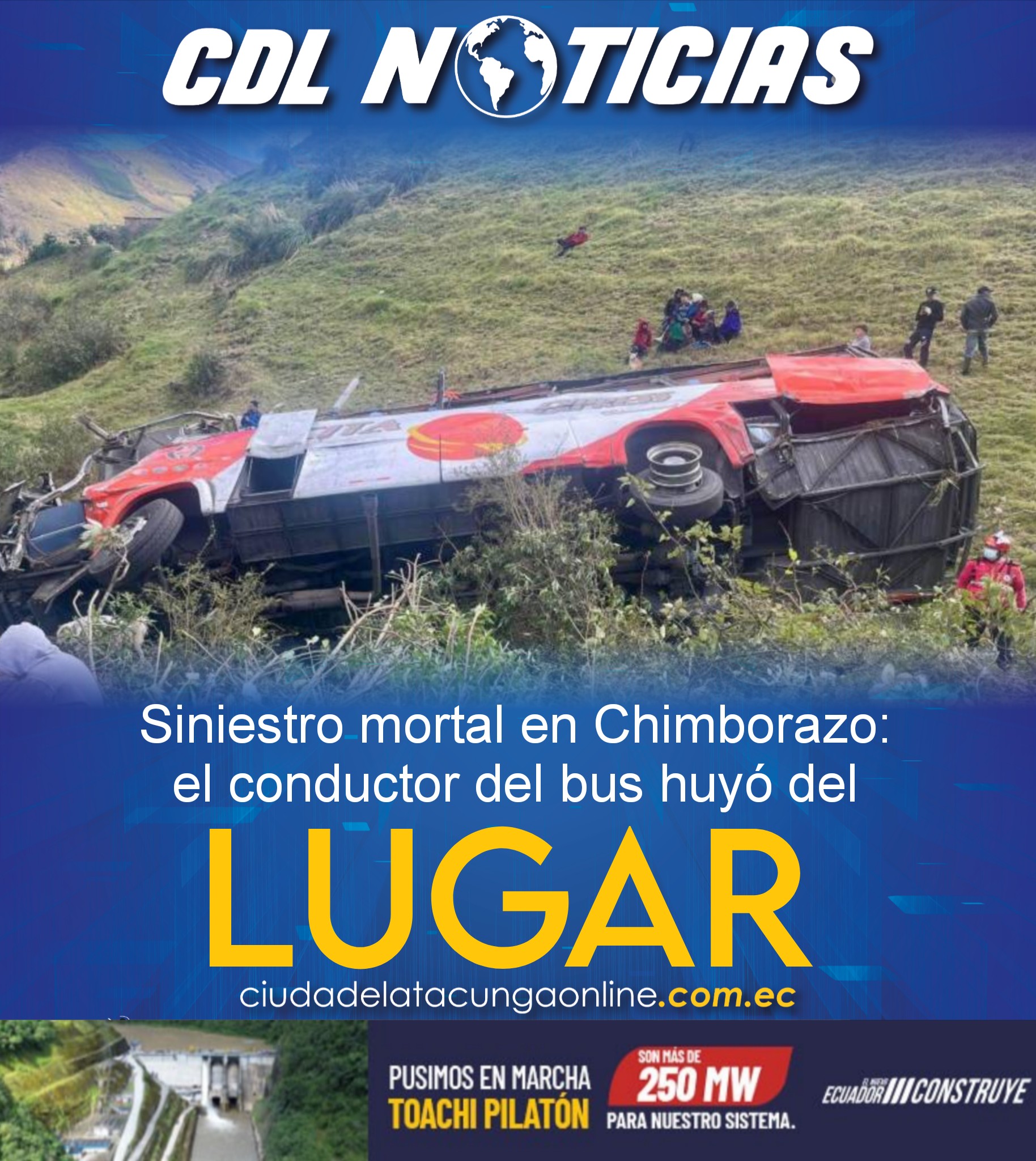 Siniestro mortal en Chimborazo: el conductor del bus huyó del lugar