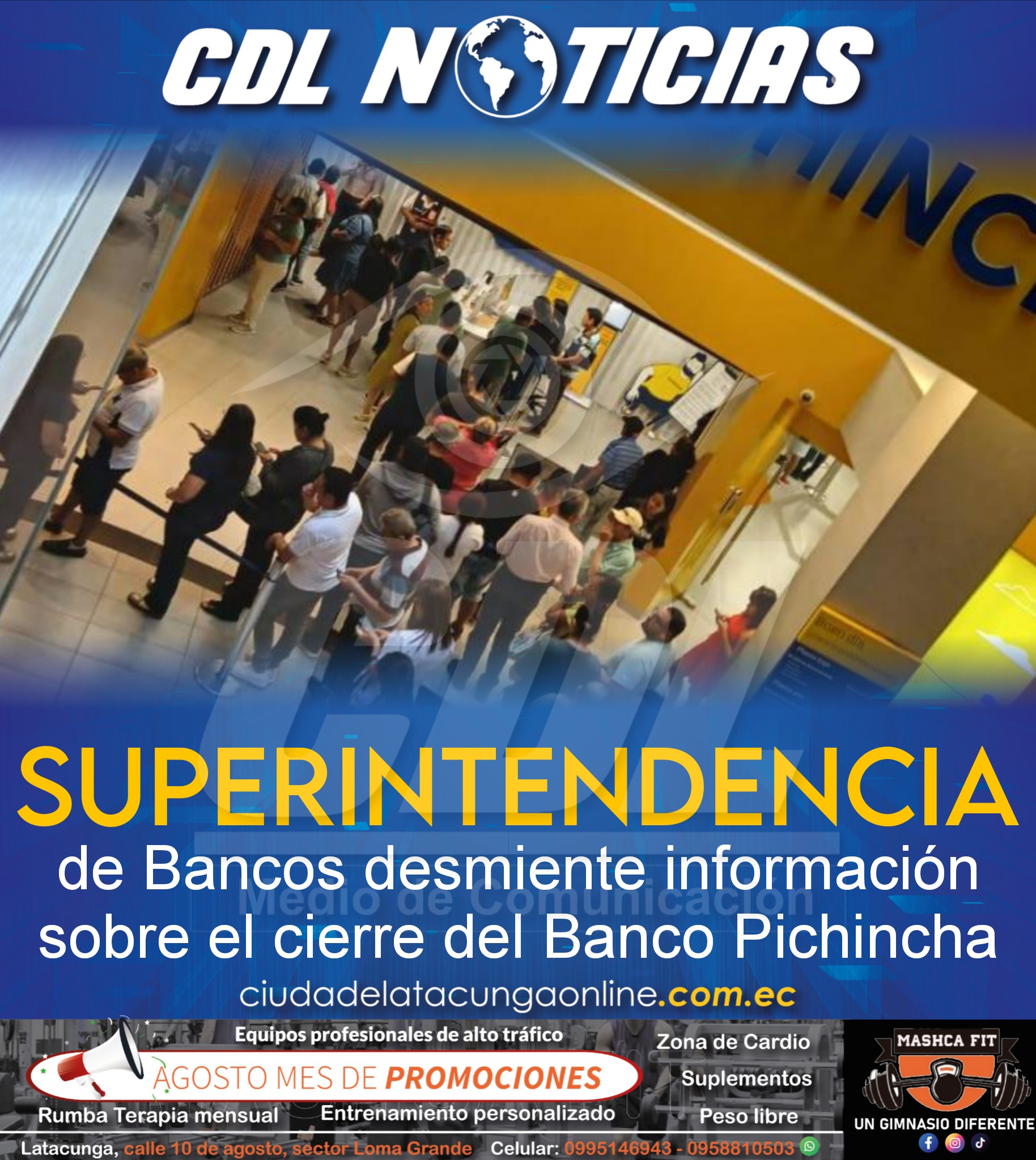 La Superintendencia de Bancos desmiente información sobre el cierre del Banco Pichincha