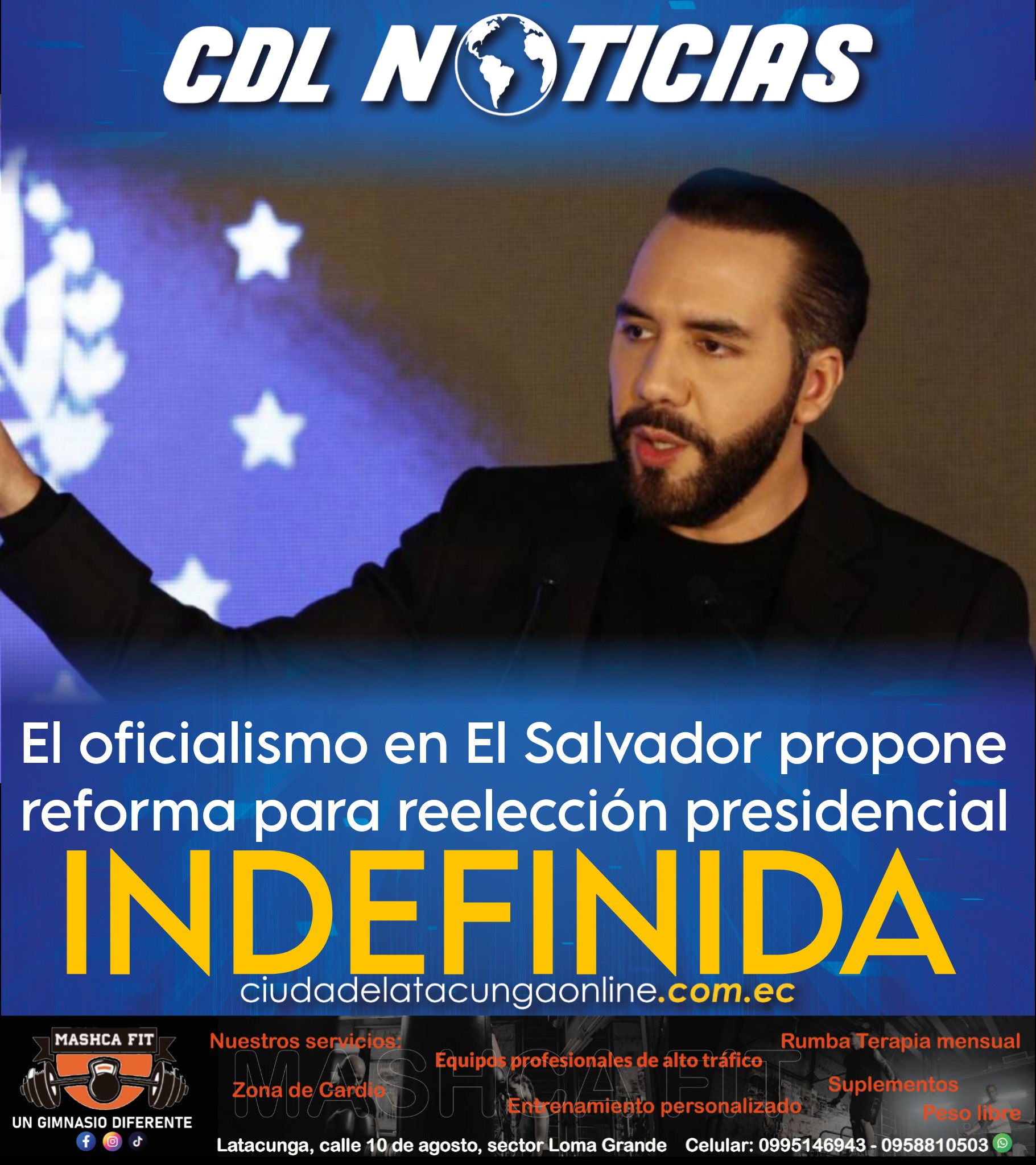 El oficialismo en El Salvador propone reforma para reelección presidencial indefinida