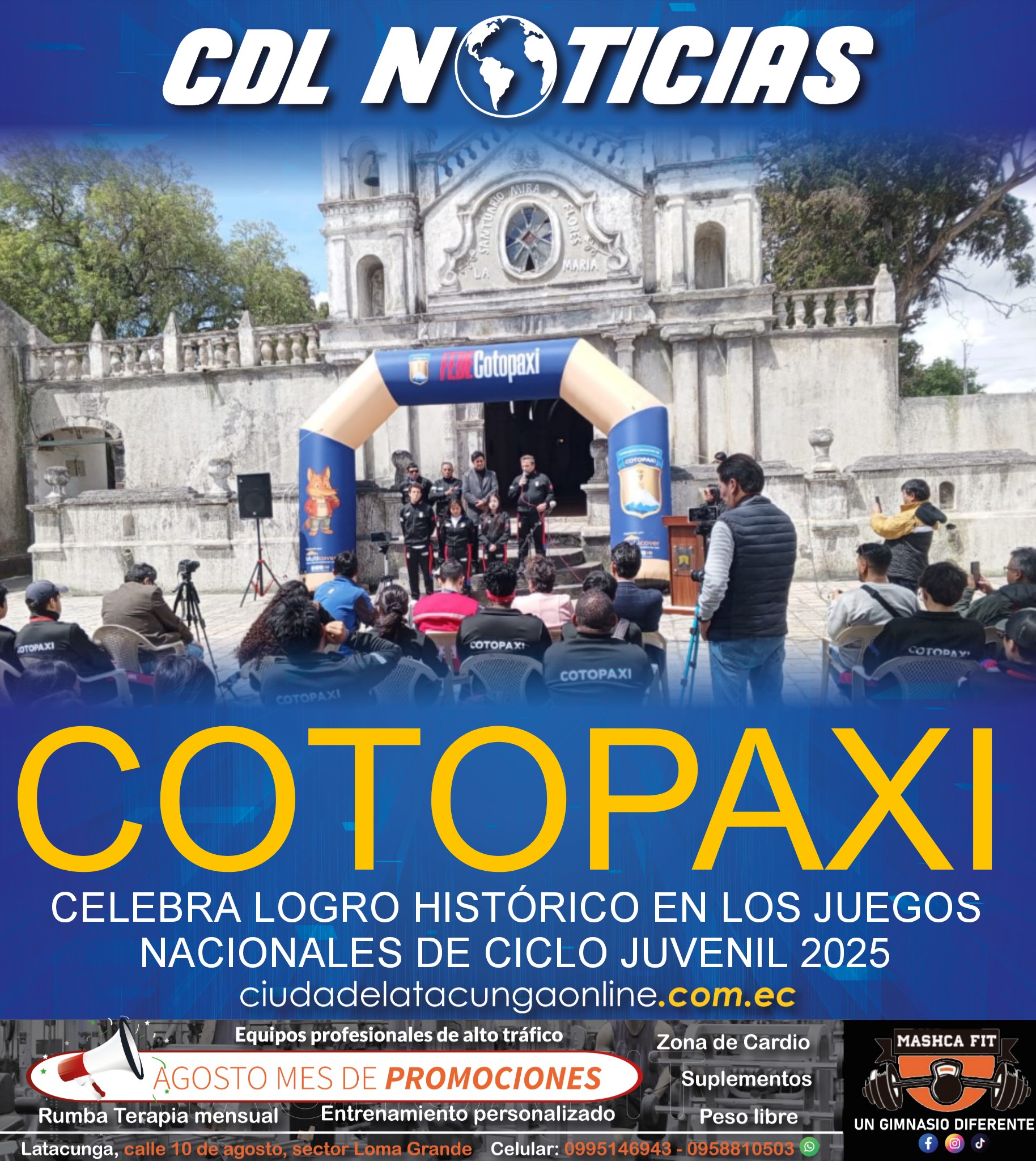 COTOPAXI CELEBRA LOGRO HISTÓRICO EN LOS JUEGOS NACIONALES DE CICLO JUVENIL 2025