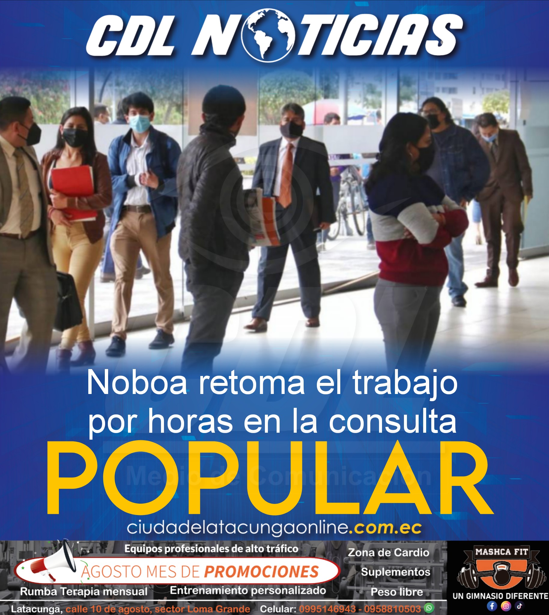 Daniel Noboa retoma el trabajo por horas en la consulta popular, pero esta vez enfocado al turismo