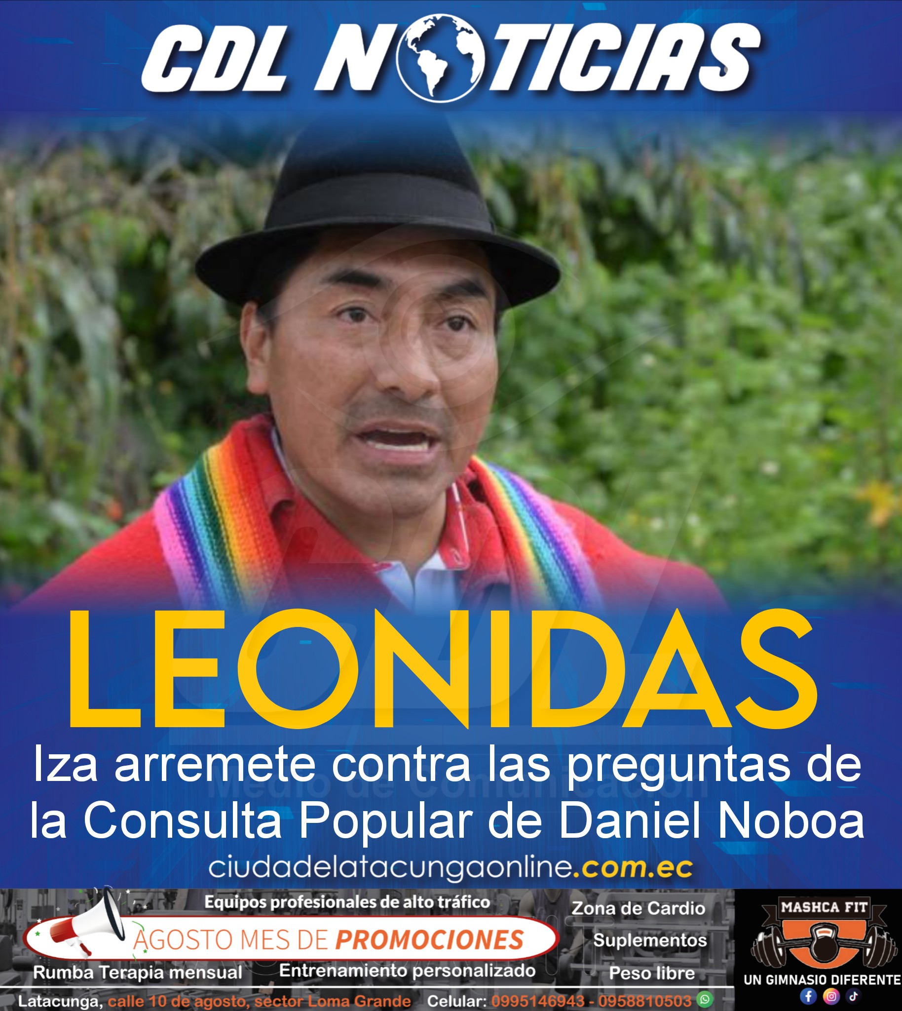 Leonidas Iza arremete contra las preguntas de la Consulta Popular de Daniel Noboa