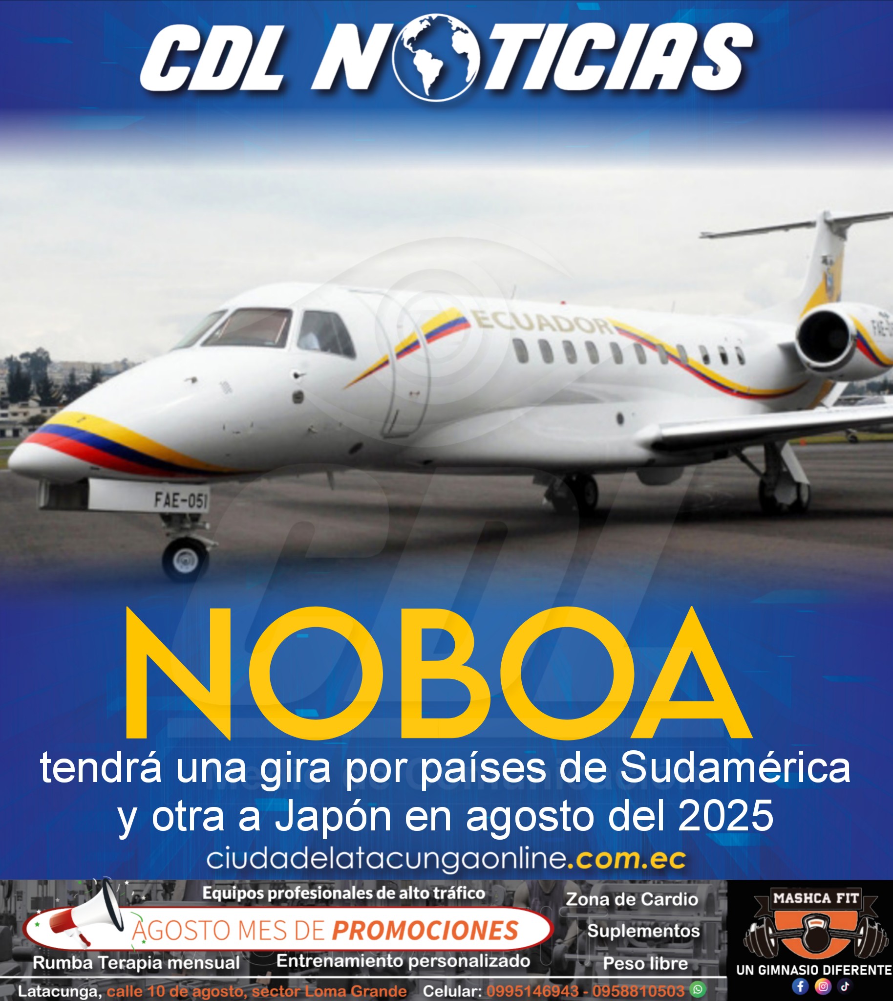 Daniel Noboa tendrá una gira por países de Sudamérica y otra a Japón en agosto del 2025