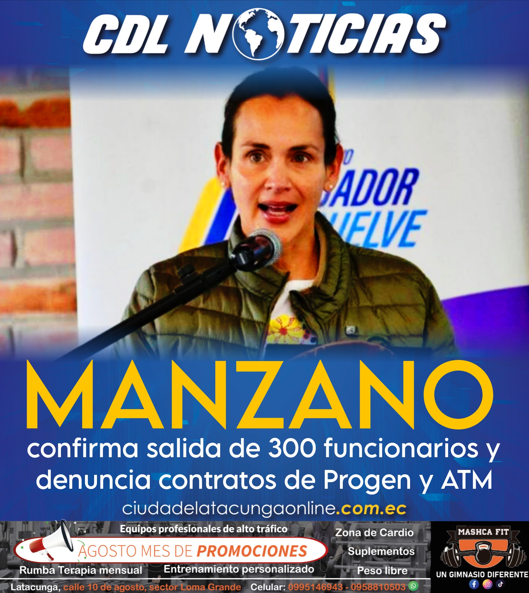 Manzano confirma salida de 300 funcionarios y denuncia contratos de Progen y ATM