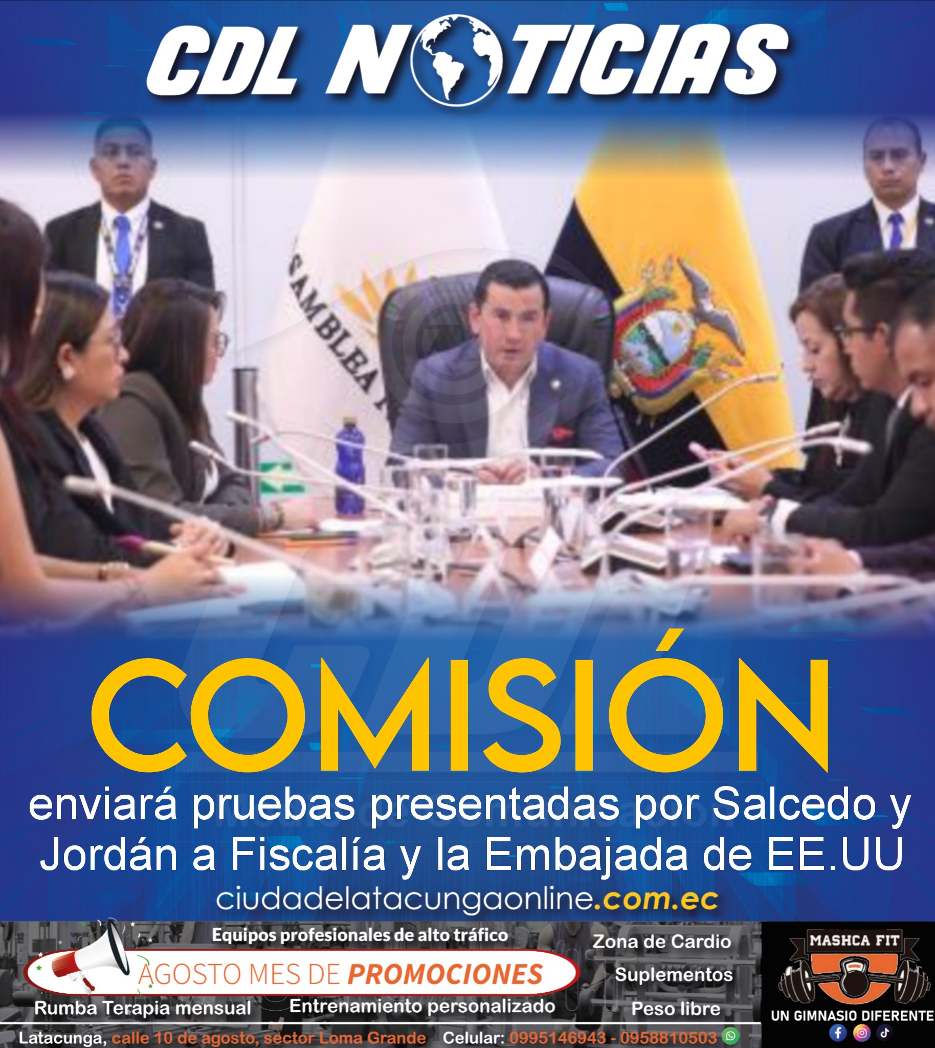 Comisión enviará pruebas presentadas por Salcedo y Jordán a Fiscalía y la Embajada de EE.UU