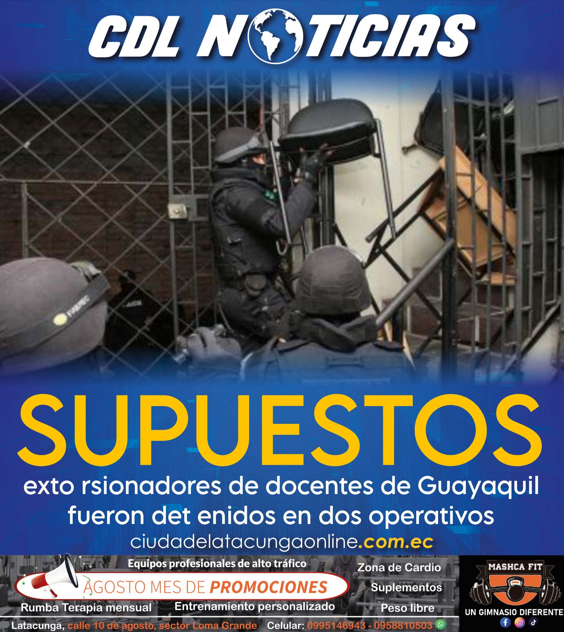 Supuestos exto rsionadores de docentes de Guayaquil fueron det enidos en dos operativos
