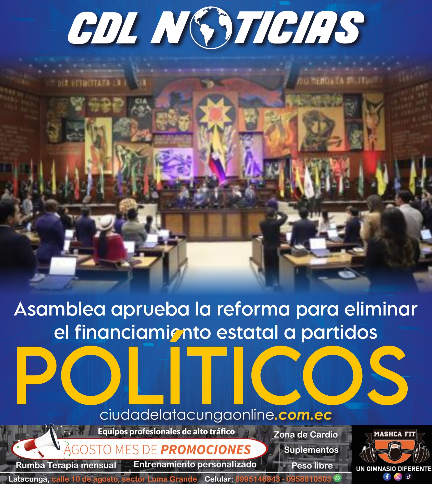 Asamblea aprueba la reforma para eliminar el financiamiento estatal a partidos políticos