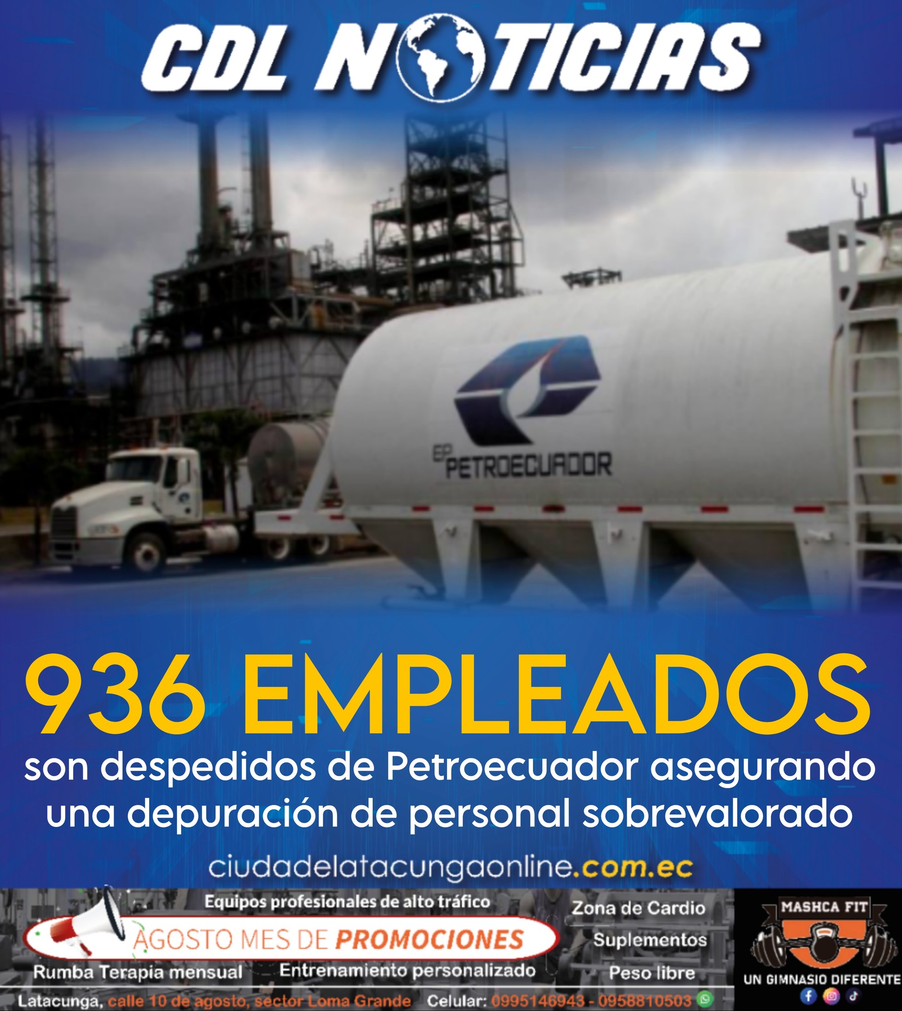 936 empleados son despedidos de Petroecuador asegurando una depuración de personal sobrevalorado