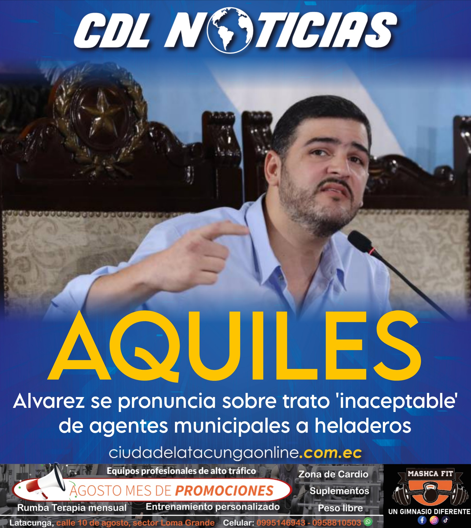 Aquiles Alvarez se pronuncia sobre trato ‘inaceptable’ de agentes municipales a heladeros de Pingüino